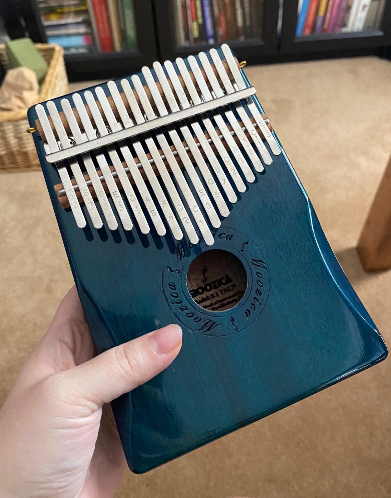 Moozica 17 Keys Kalimba Marimba, Solid Koa Wood Professional Thumb Piano Musical Instrument (Koa-K17K) customer photo 1