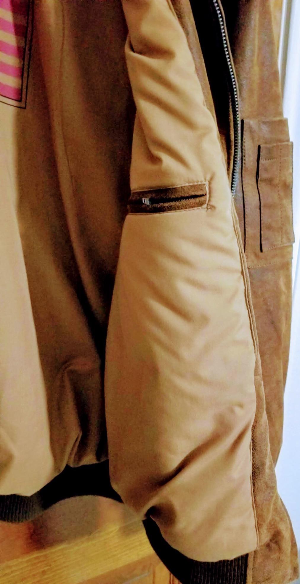 FLAVOR Men's Leather Flight Bomber Jacket Air Force Aviator customer photo 2