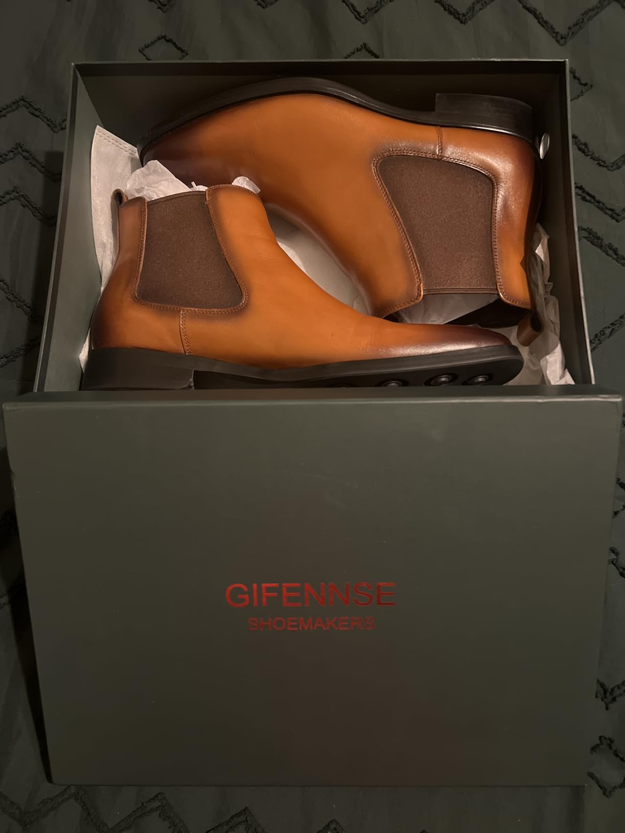 GIFENNSE Mens Chelsea Boots Leather Dress Boots for Men customer photo 1