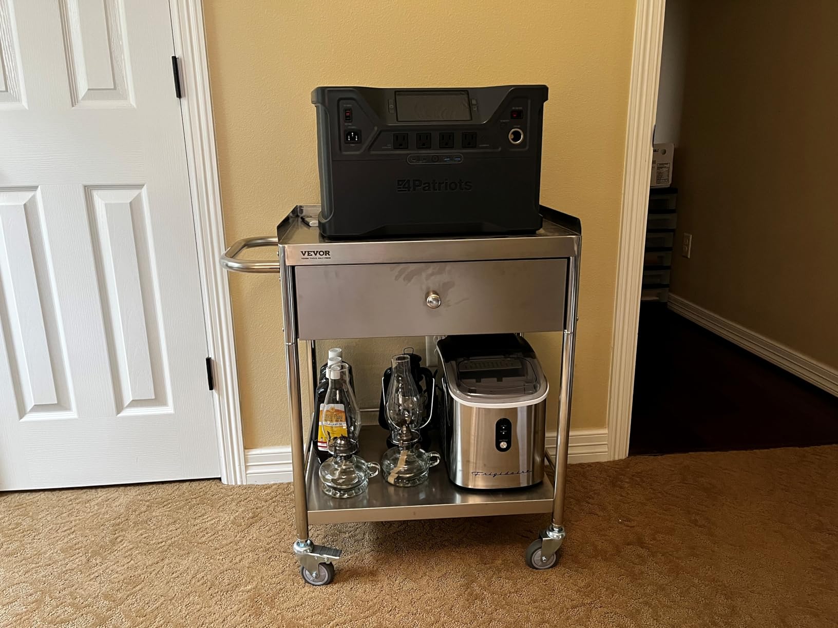VEVOR Stainless Steel Utility Cart with Wheels - Medical/Dental Lab Cart - 2 Shelves/1 Drawer customer photo 1