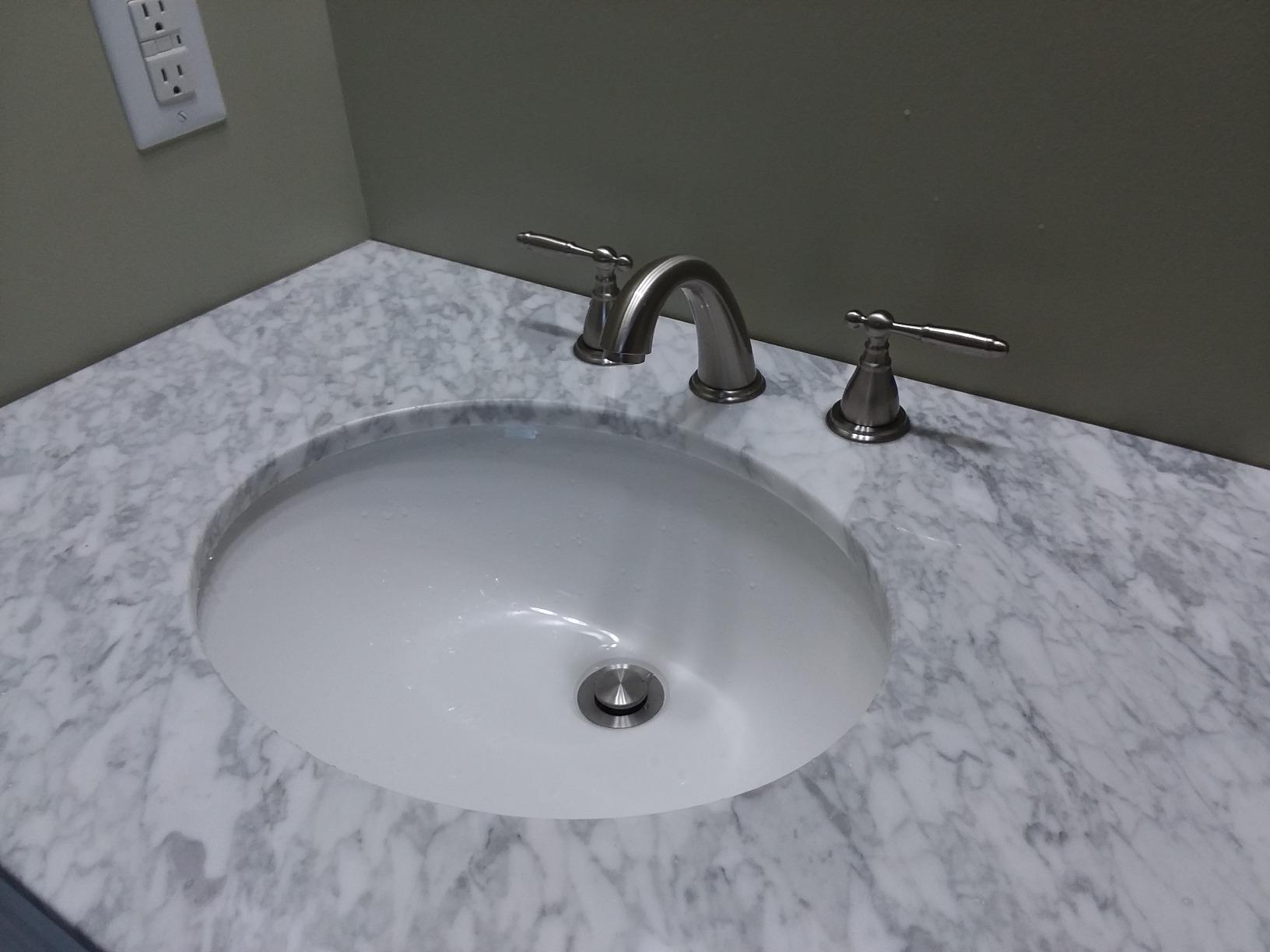 Phiestina Chrome 8 Inch 3 Hole Widespread Bathroom Faucet with Metal Pop Up Drain, Lead Free Bathroom Sink Lavatory Faucet, WF008-4-C customer photo 1