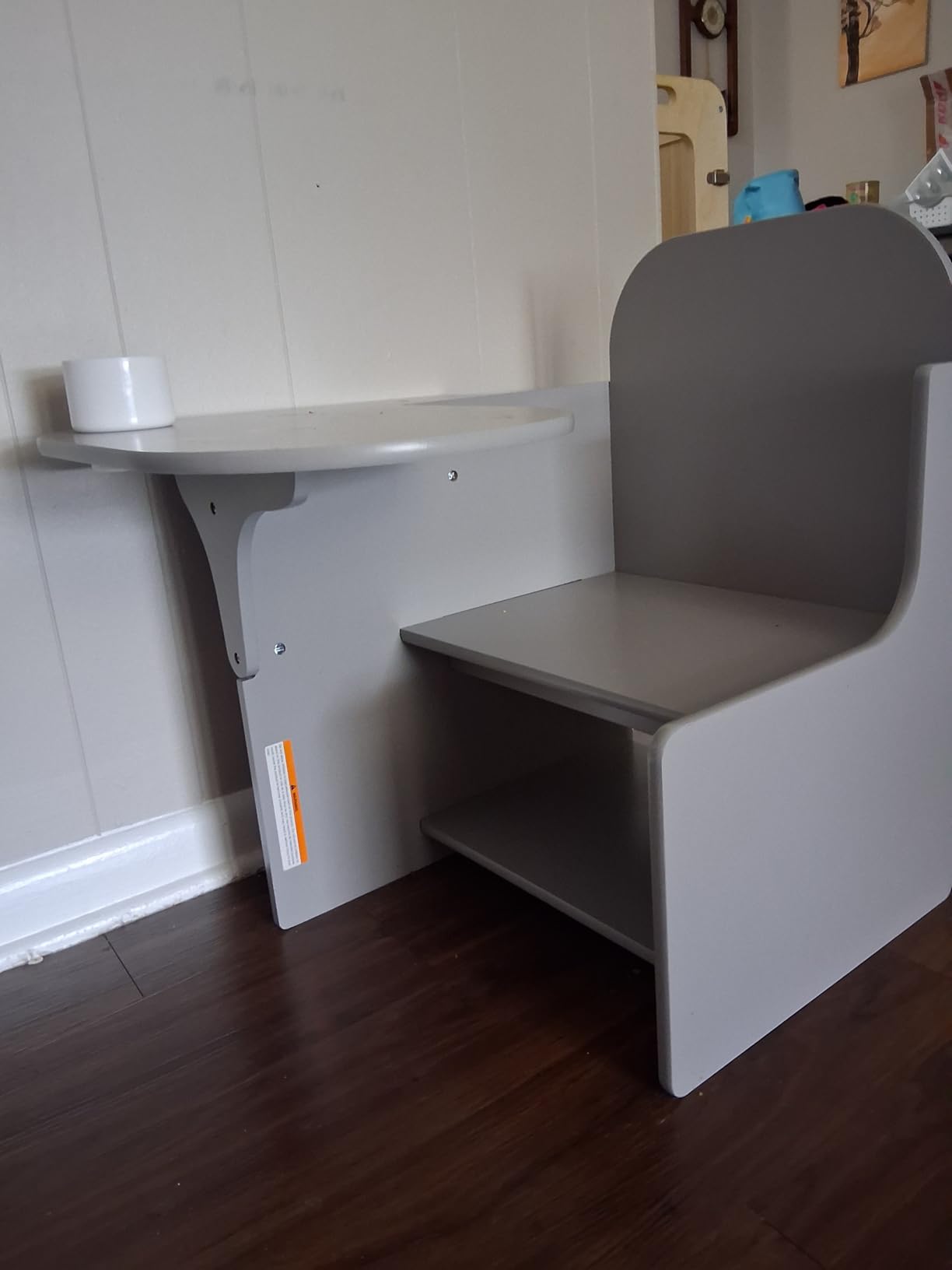Delta Children MySize Chair Desk With Storage Bin, Grey customer photo 1