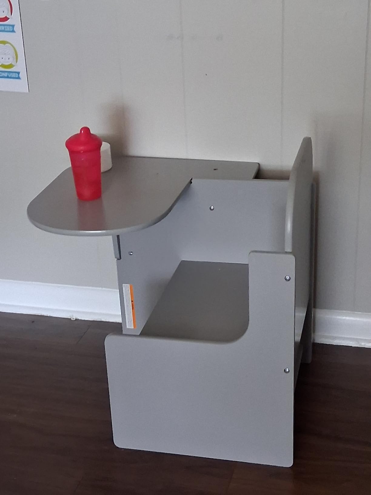 Delta Children MySize Chair Desk With Storage Bin, Grey customer photo 2