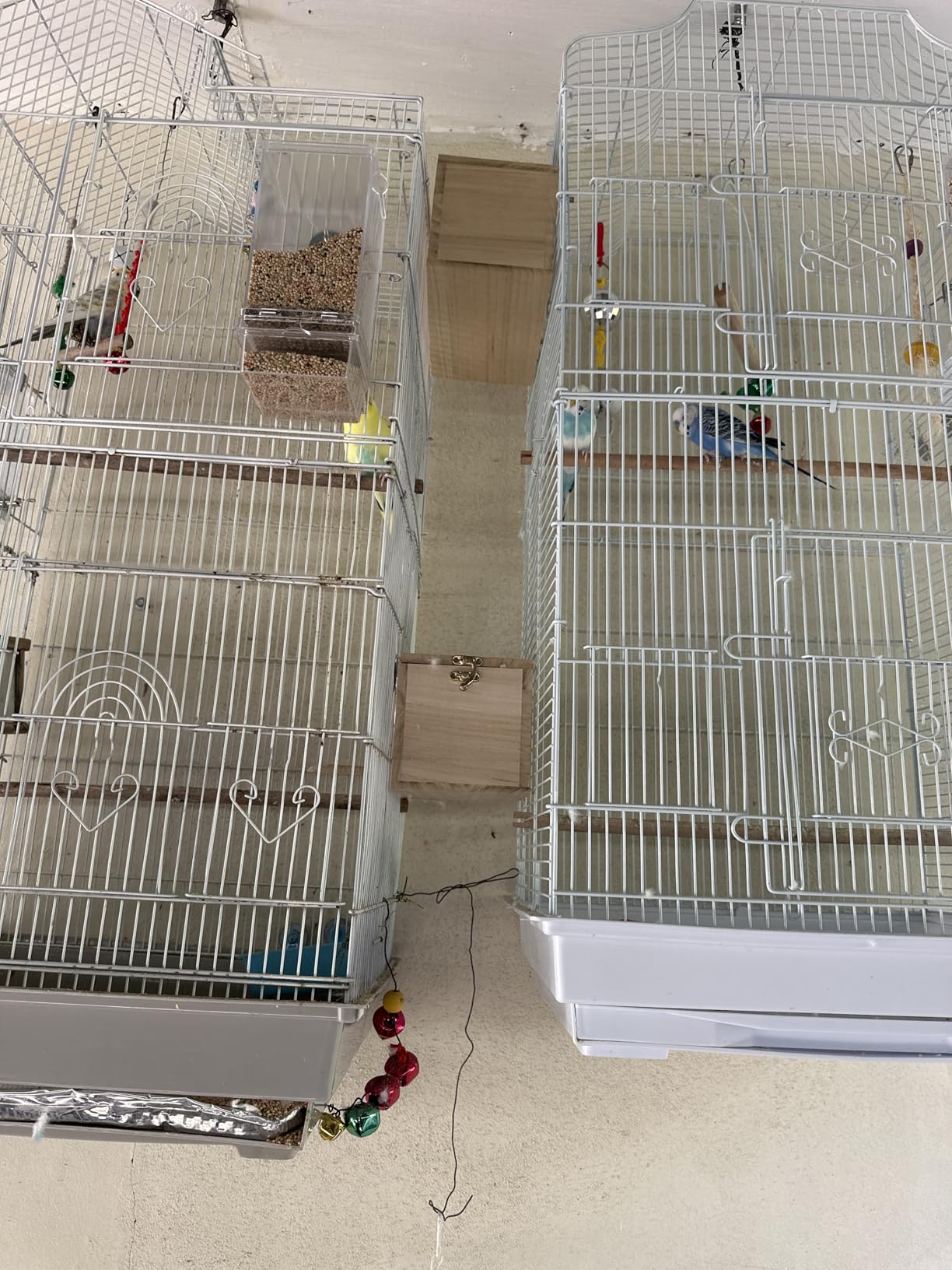 PINVNBY Parakeet Nesting Box Bird House for Cage customer photo 1