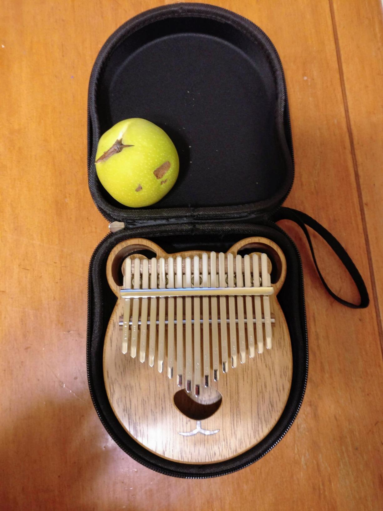 Thumb Piano, AKLOT Bear Kalimba Solid Wood 17 Keys Finger Piano Start Kits with Protective Case Tuning Hammer Study Booklet customer photo 2