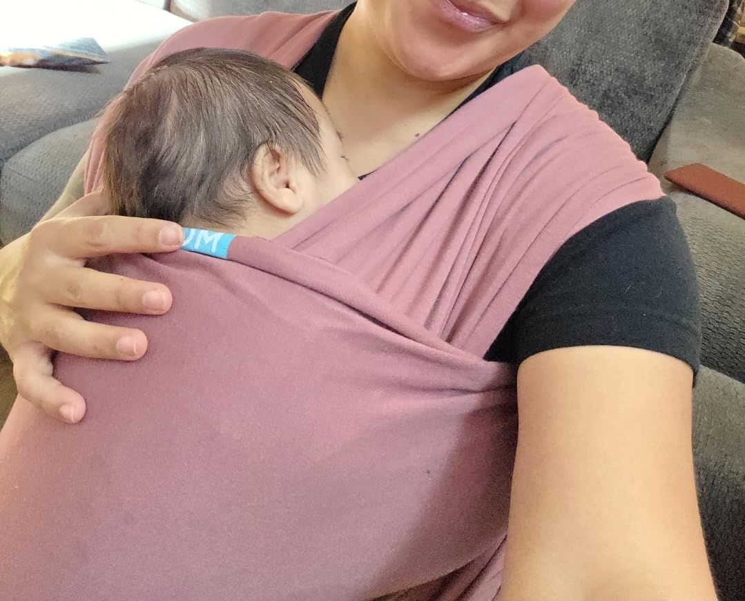 Moby Baby Wrap Carrier Classic for Newborns to Toddlers (8-33lbs), Infant Sling Carrier, Lightweight & Hands Free Design, Adjustable for All Body Types (Stone Grey) customer photo 1