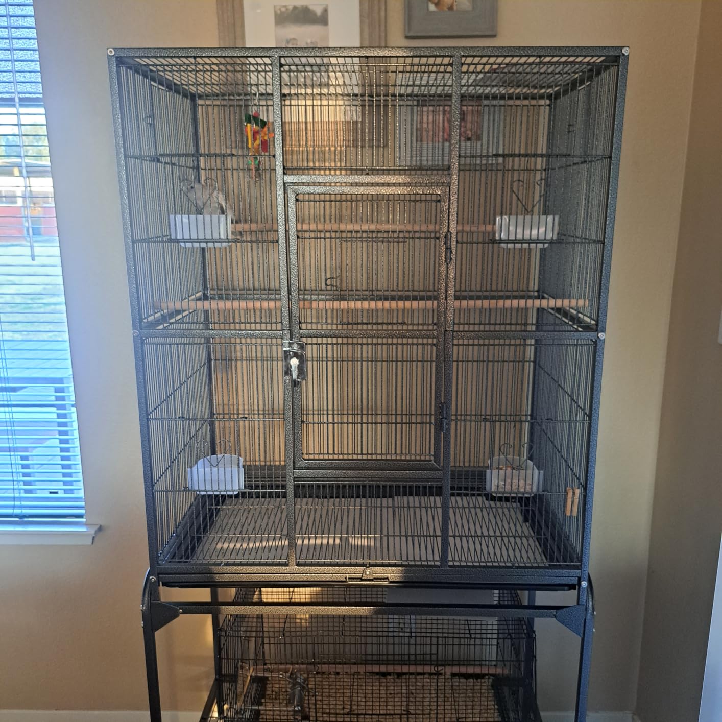 Yaheetech 63-Inch Wrought Iron Construction Rabbit Ferret Chinchilla Adult Rat Sugar Glider Guinea Pig Small Pet Animal Cage with Detachable Stand customer photo 2