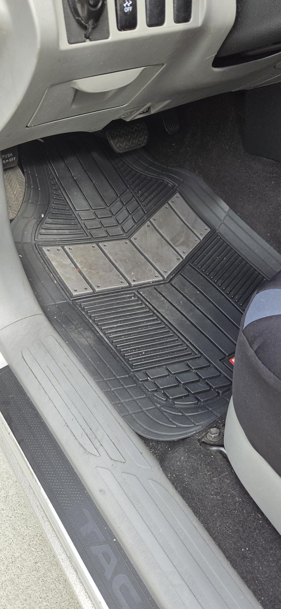 Motor Trend DualFlex Rubber Car Floor Mats All Weather Waterproof 4-Piece Sporty Two-Tone Design Car Mats Full Set - Universal Trim-to-Fit Floor Mats for Car, SUV, & Trucks - Car Carpet Protector customer photo 2