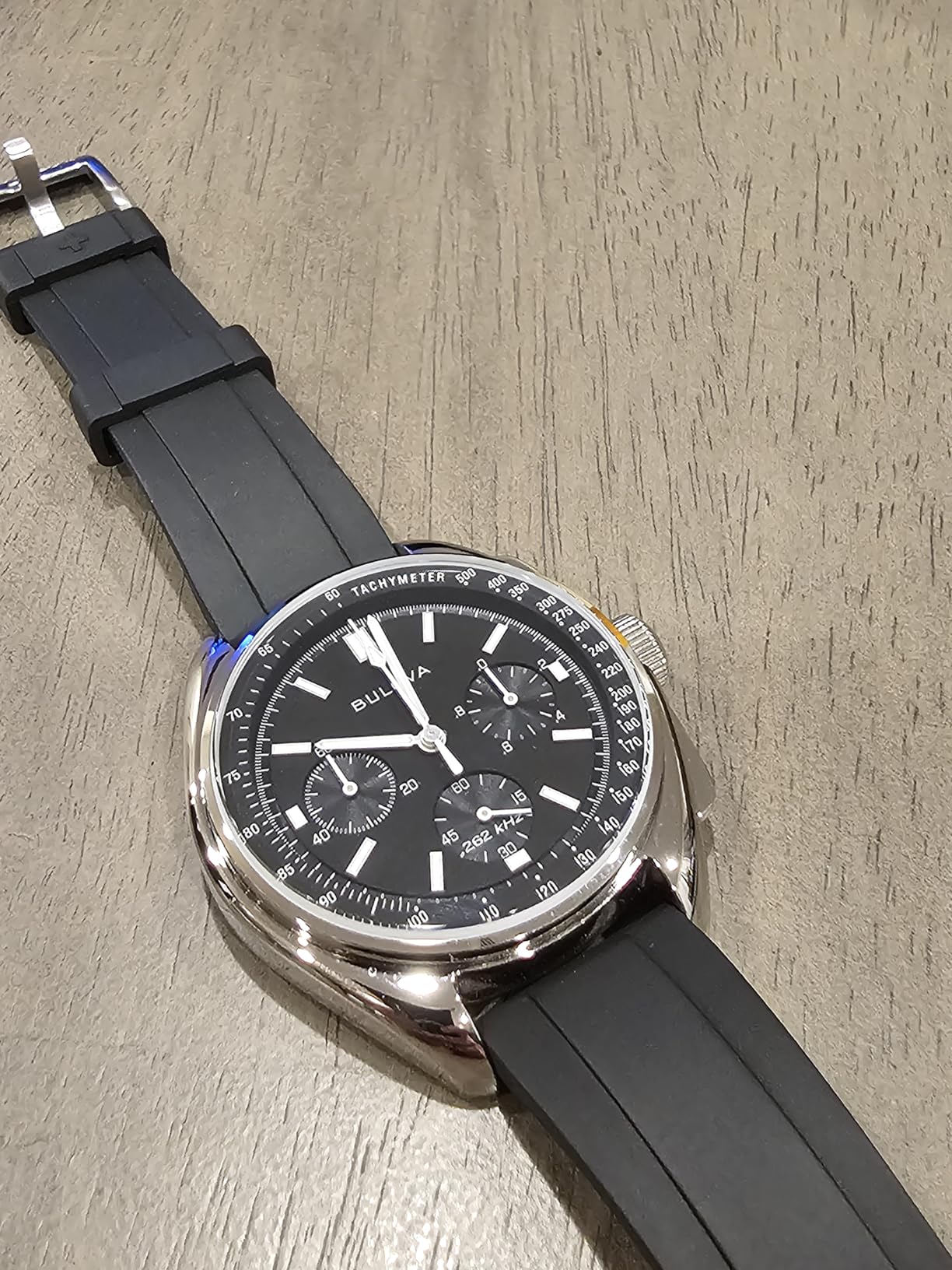 Bulova Men's Archive Series Lunar Pilot 6-Hand Chronograph High Performance Quartz Stainless Steel, Black NATO Strap and Sapphire Crystal Style: 96A225 customer photo 2