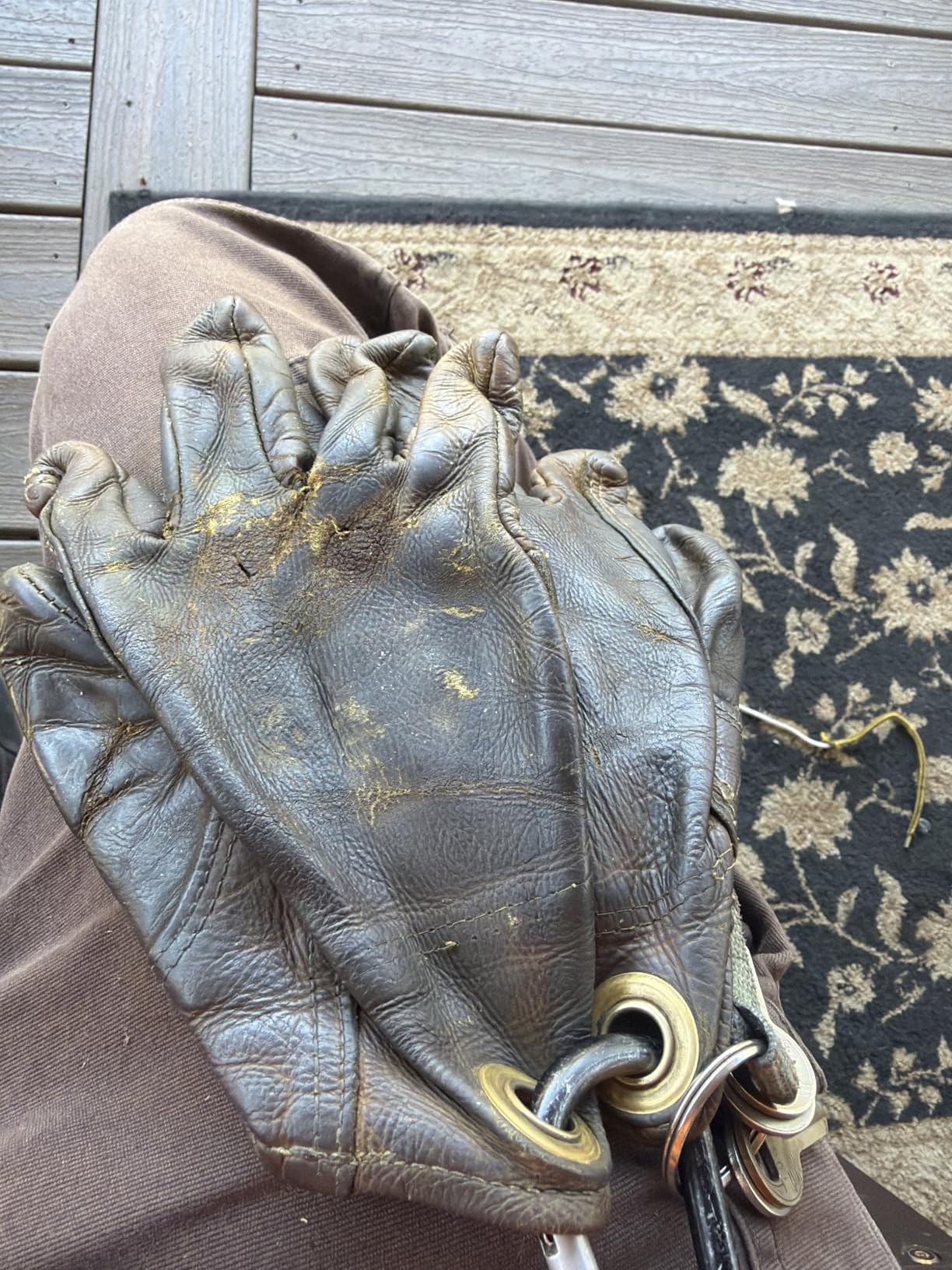Wells Lamont Leather Work Gloves for Men - Grain Cowhide, Reinforced Palm, Keystone Thumb - Saddletan, Large (1129L) customer photo 1