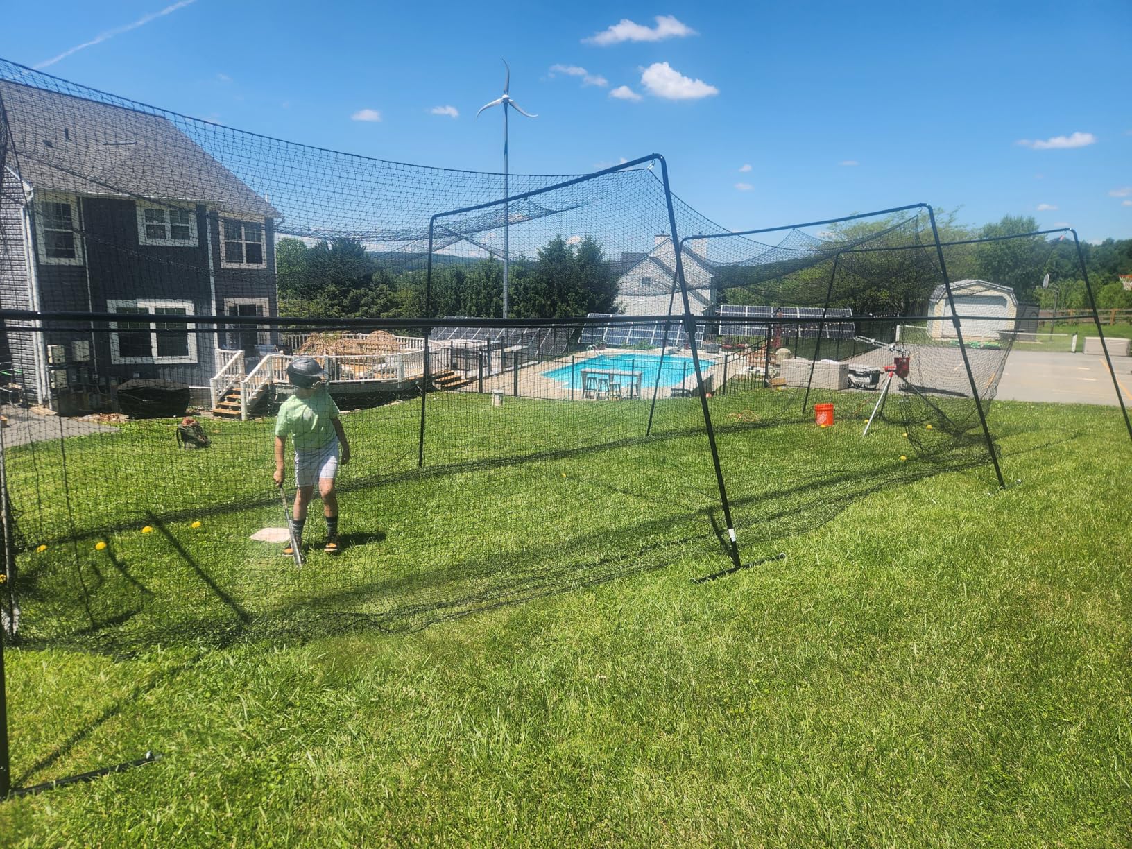 Skywalker Sports 40 Foot Competitive Batting Cages for Backyard or Indoor Baseball and Softball Collapsible Black Frame and Net customer photo 1