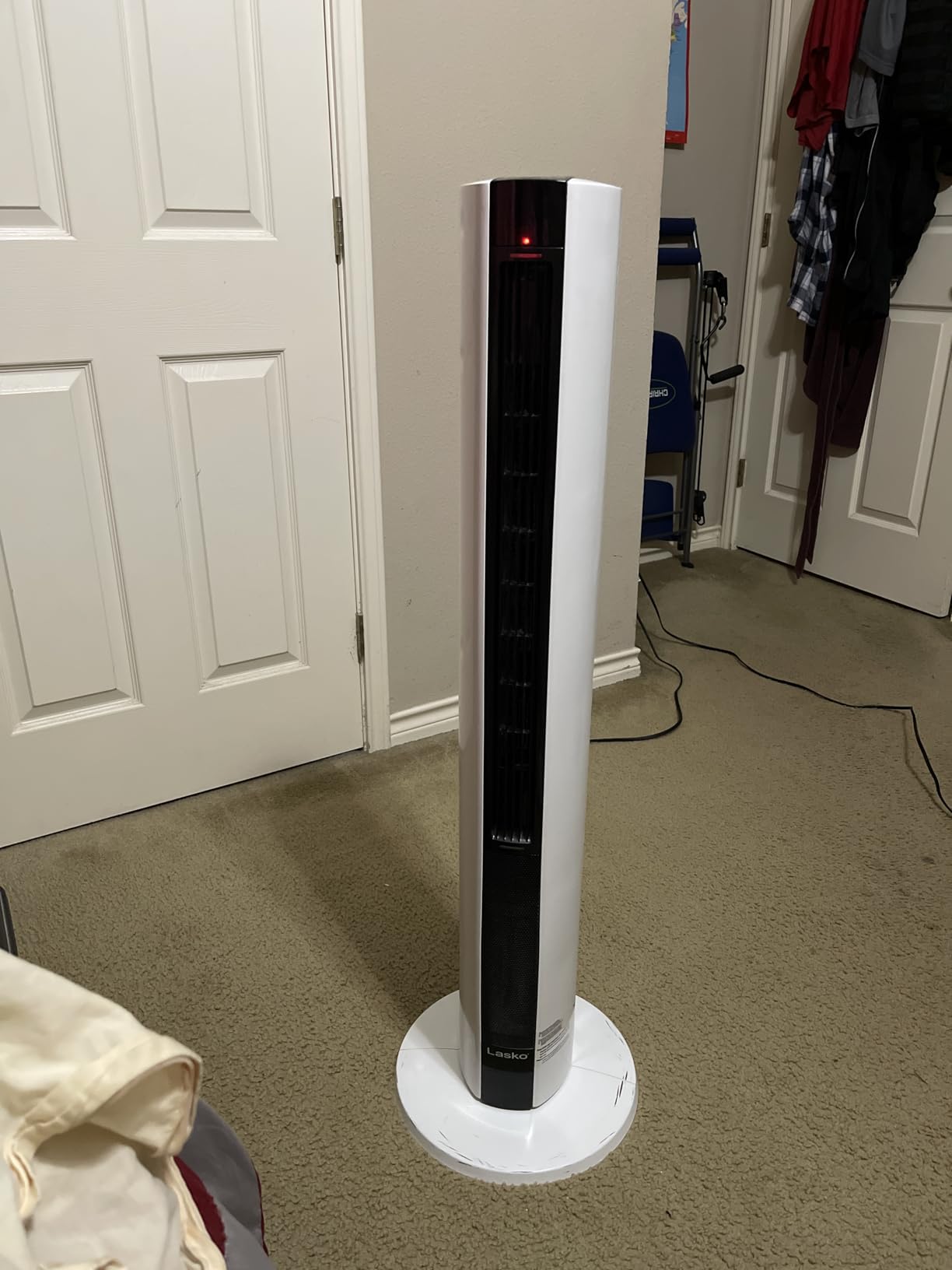 Lasko Oscillating All Season Tower Fan and Space Heater in One for Home with Adjustable Thermostat, Overheat Protection, 4 Fan Speeds, 3 Heat Settings and Remote, 42 Inches, 1500W, White, FH500 customer photo 1
