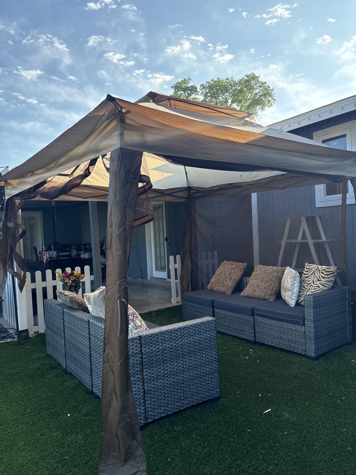 COOS BAY 11x11 Pop Up Gazebo with Mesh Netting, Instant Outdoor Canopy Tent, Water Resistant Shelter with UPF 50+ UV Protection customer photo 2