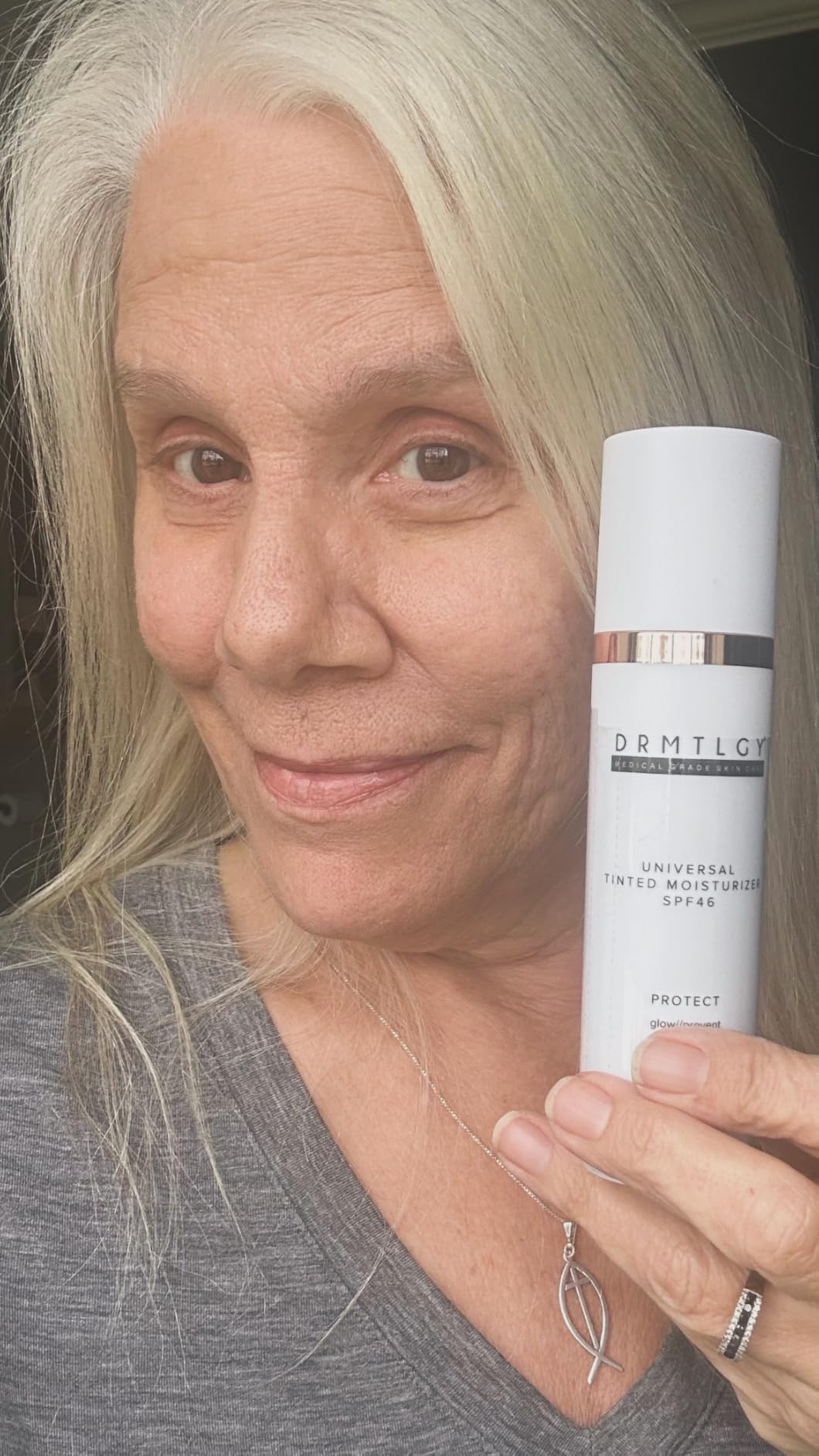 DRMTLGY Universal Tinted Moisturizer SPF 46 - Hydrating Dewy Tinted Sunscreen for Face with Zinc Oxide & Octinoxate - Niacinamide & Hyaluronic Acid customer photo 2