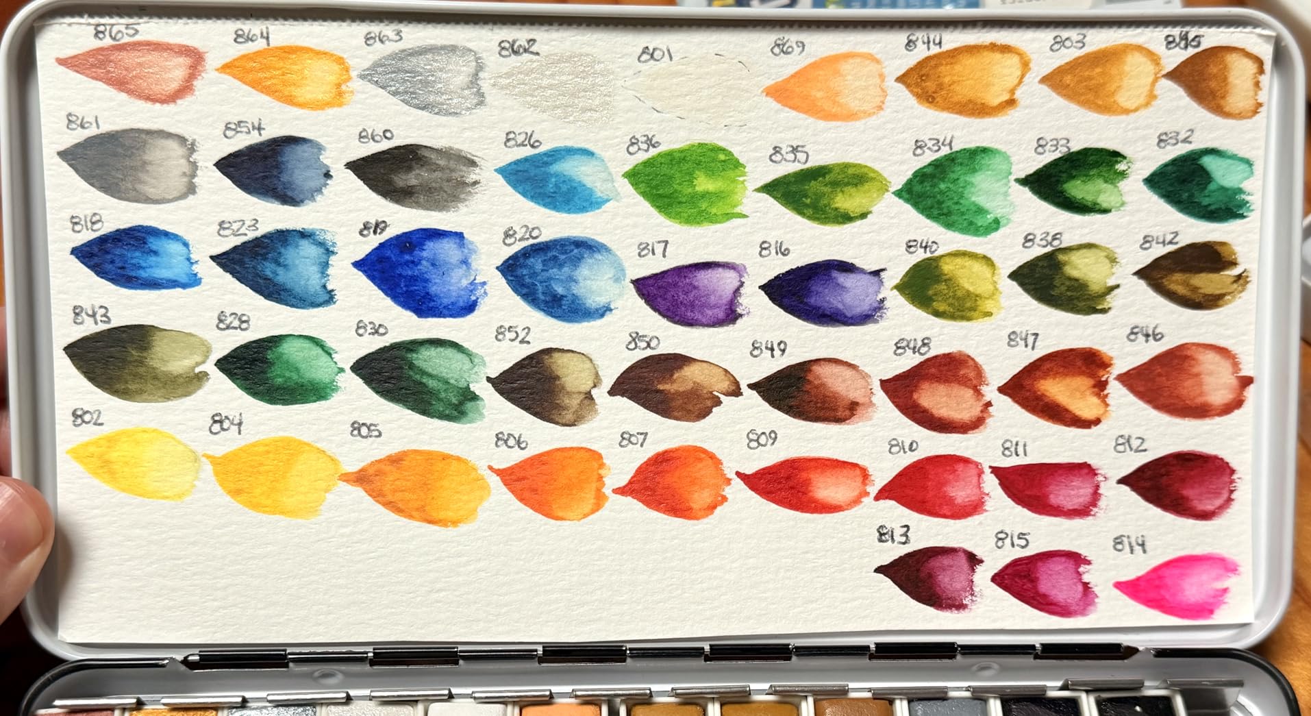 Mungyo Professional Half Pan Size Water Colors Set in Tin Case/Integral Mixing Palette in The lid (48 Colors) customer photo 1
