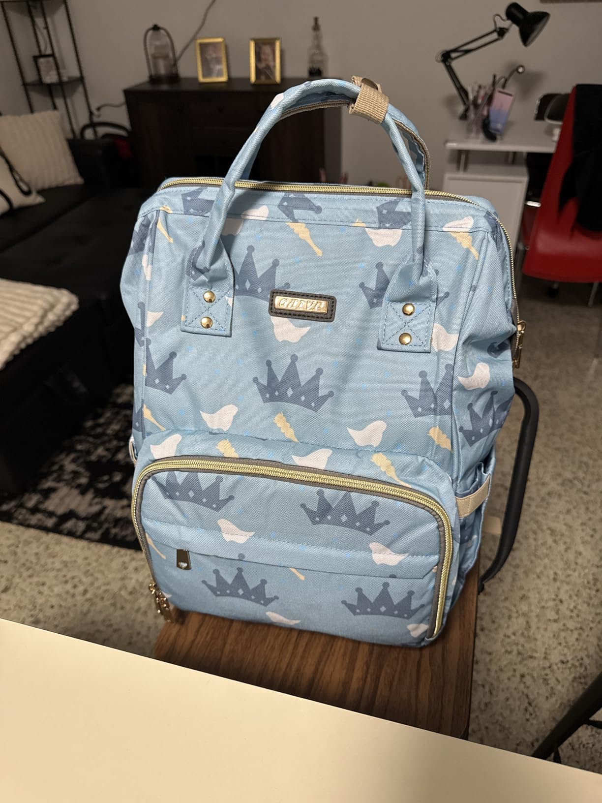 GAIVP Diaper Bag Backpack for Women, Baby Bags for Girls,Diaper Bag with Changing Pad, and Insulated Pockets (Dark Grey +Light Grey) customer photo 1