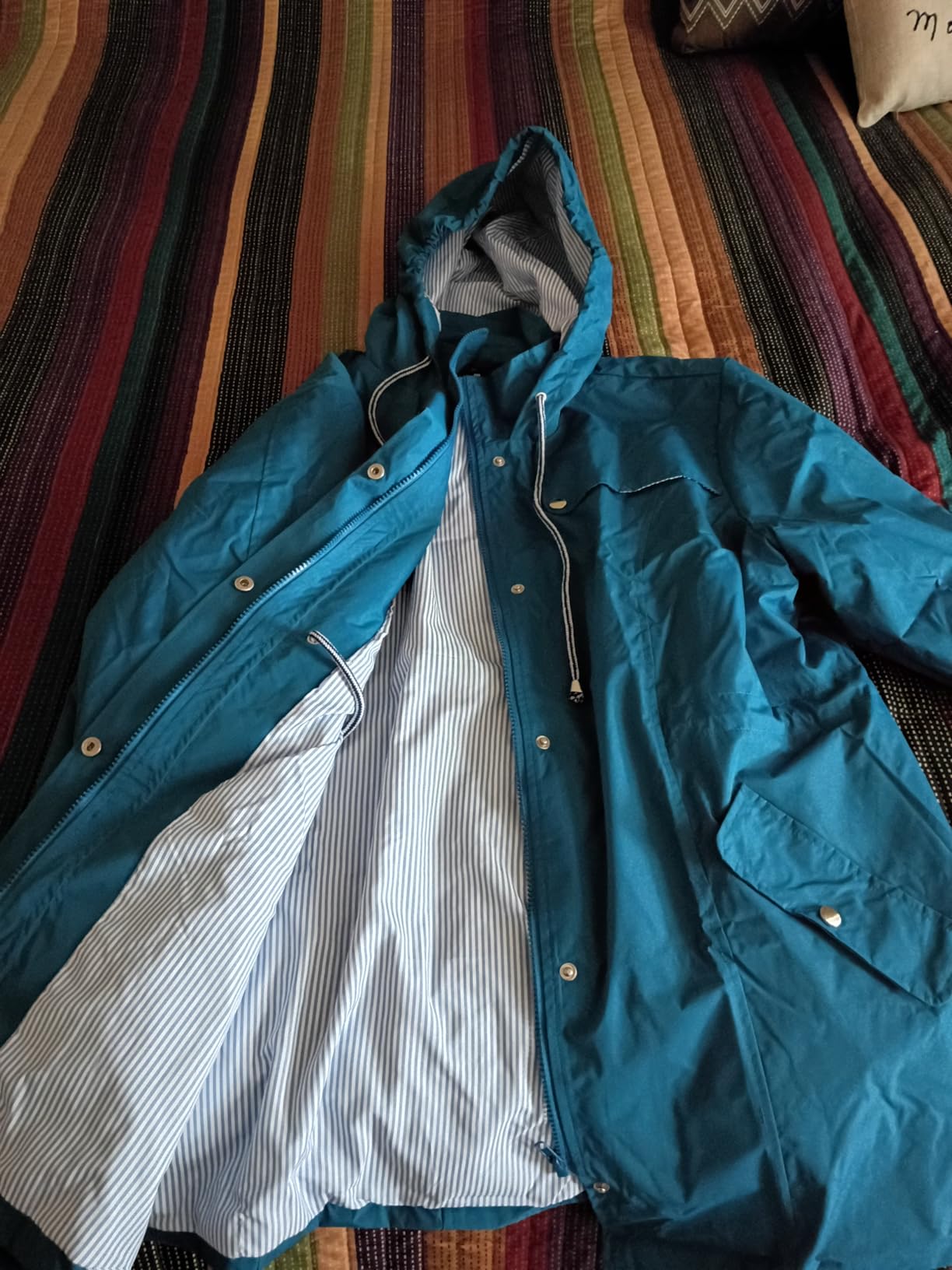 LOMON Raincoat Women Waterproof Long Hooded Trench Coats Lined Windbreaker Travel Jacket S-XXL customer photo 2