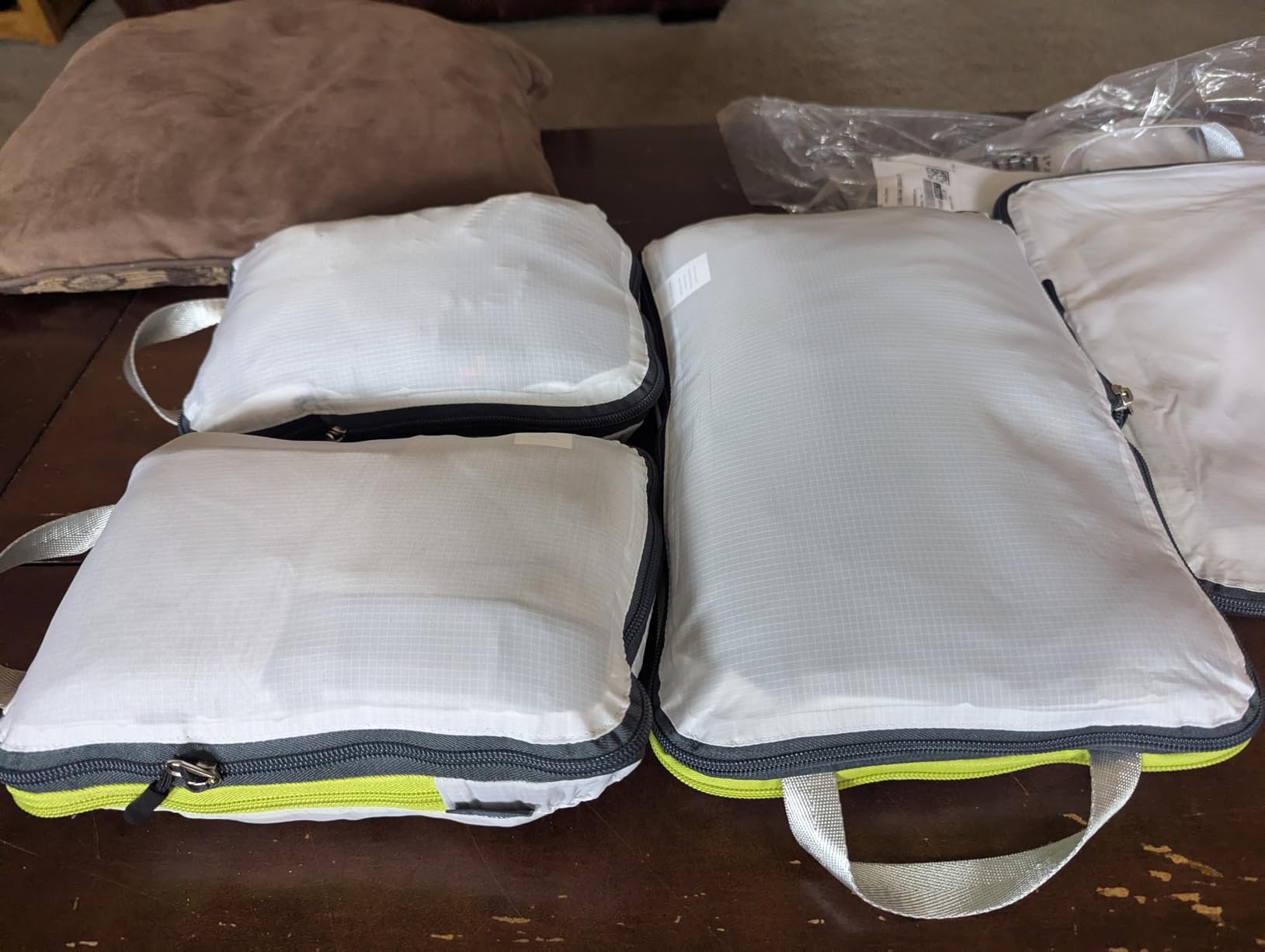 Compression Packing Cubes for Travel, 6-Piece Lightweight Packing Cubes Set for Carry-On Luggage & Backpacks - TRIPPED Travel Gear (Dusty Teal/White) customer photo 1