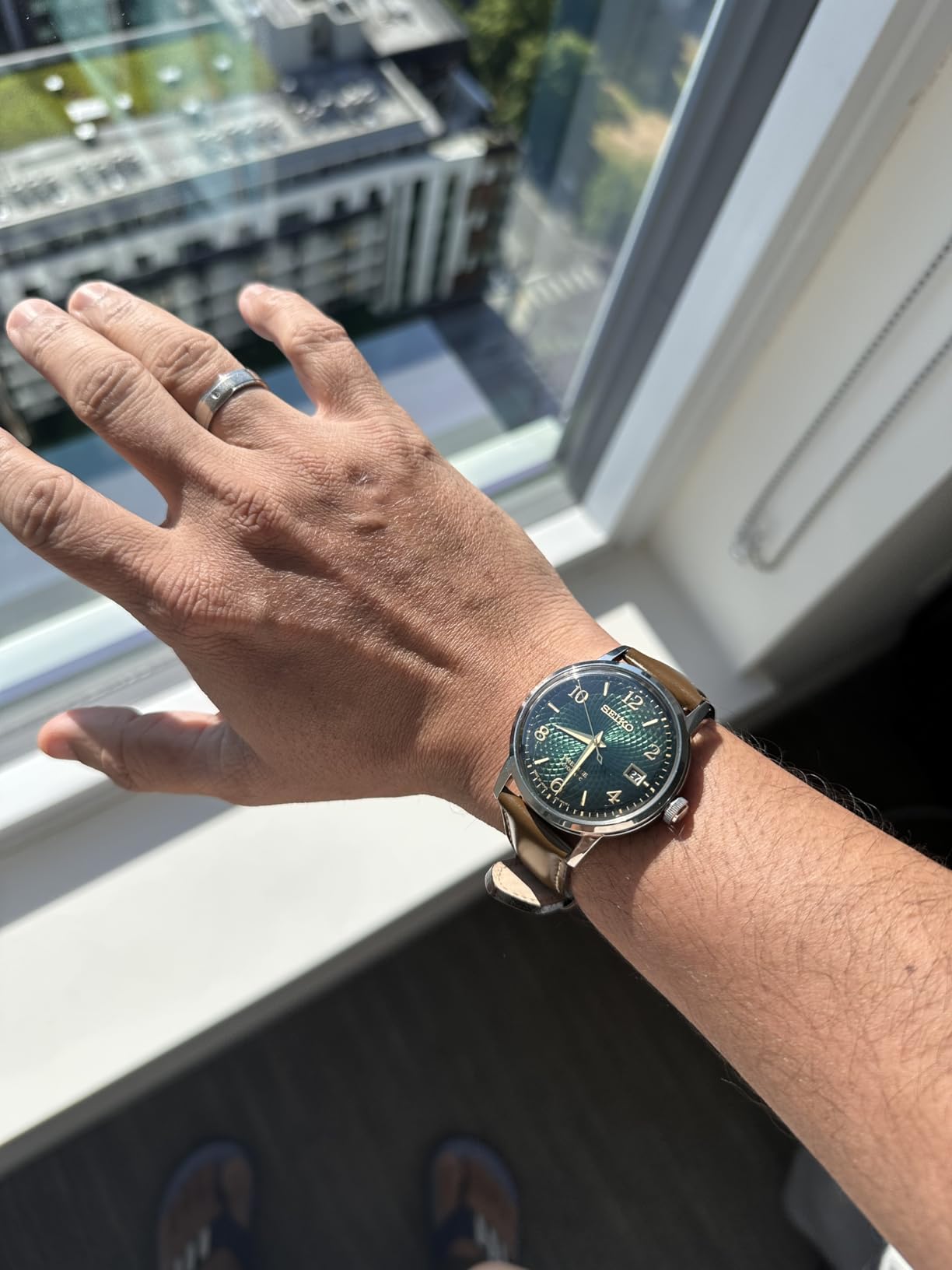 Automatic Watch for Men - Presage Cocktail Time - Patterned with Golden Numerals and Date Calendar, 50m Water-Resistant customer photo 1