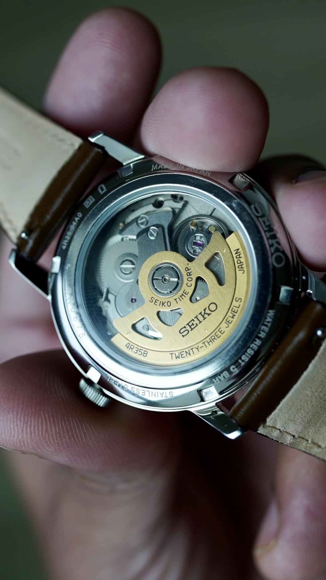 Automatic Watch for Men - Presage Cocktail Time - Patterned with Golden Numerals and Date Calendar, 50m Water-Resistant customer photo 2