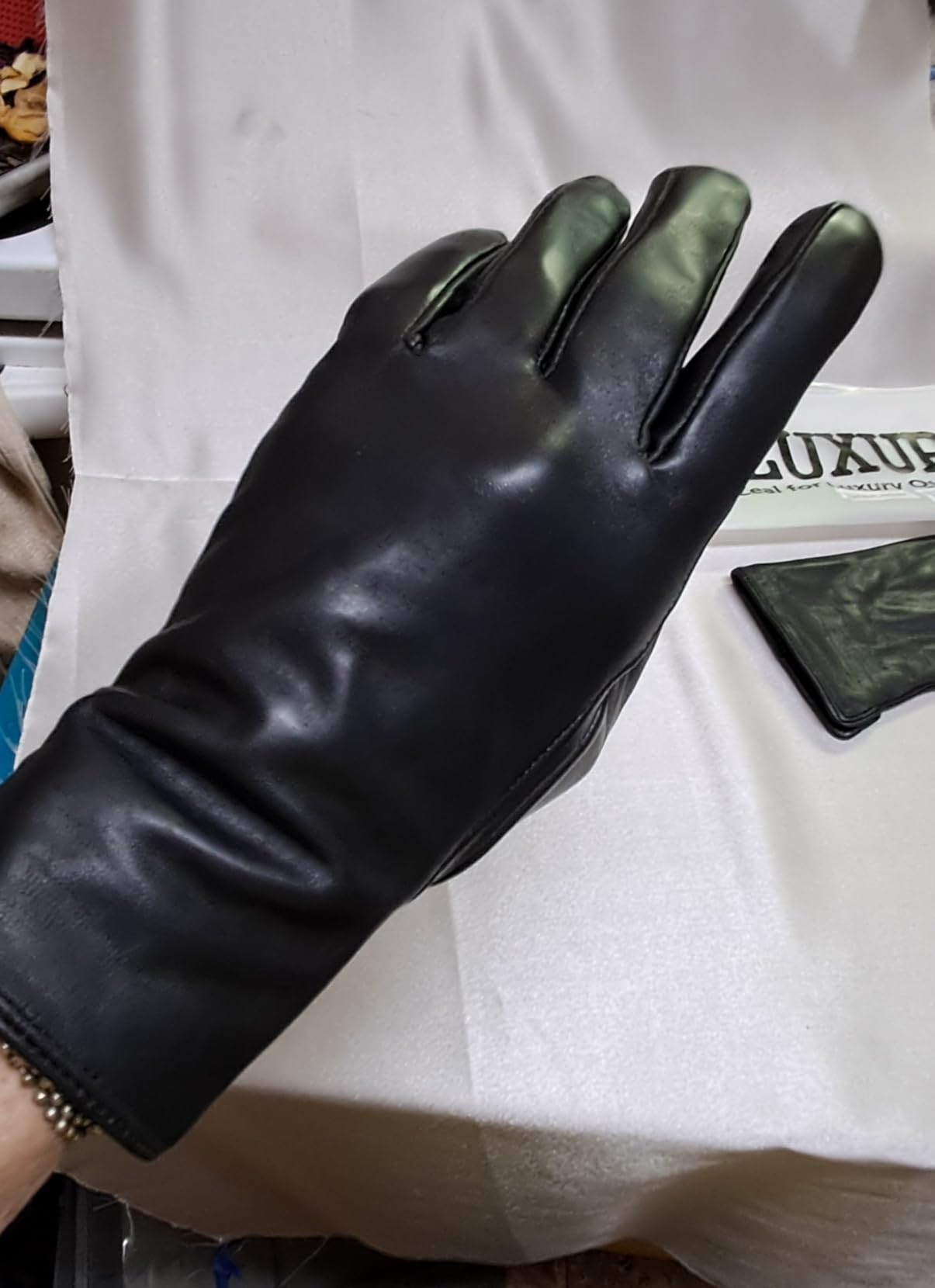 Luxury Italian Soft Leather Gloves for Women - Genuine SheepSkin Leather Women's Cold Weather Gloves Cashmere Lined customer photo 1