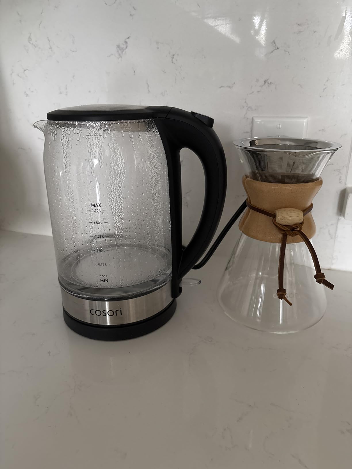 Cosori Pour Over Coffee Maker with Double Layer Stainless Steel Filter, 8-Cup, 34oz, Drip Coffee Maker, Coffee Dripper Brewer, High Heat Resistant Carafe customer photo 1