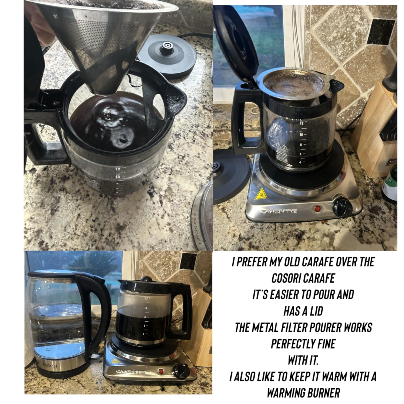 Cosori Pour Over Coffee Maker with Double Layer Stainless Steel Filter, 8-Cup, 34oz, Drip Coffee Maker, Coffee Dripper Brewer, High Heat Resistant Carafe customer photo 2