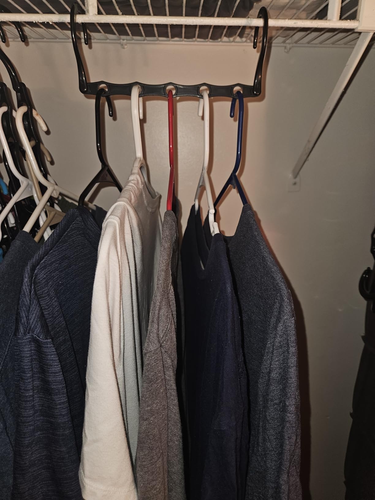 AMKUFO 6 Pack-Closet-Organizers-and-Storage, Magic-Hangers-Space-Saving-for-Clothes, Closer-Organizer-for-Closet-Organization, Space-Saver-Hanger-Organizer-for-Multipurpose, Dorm-Room-Essentials customer photo 2