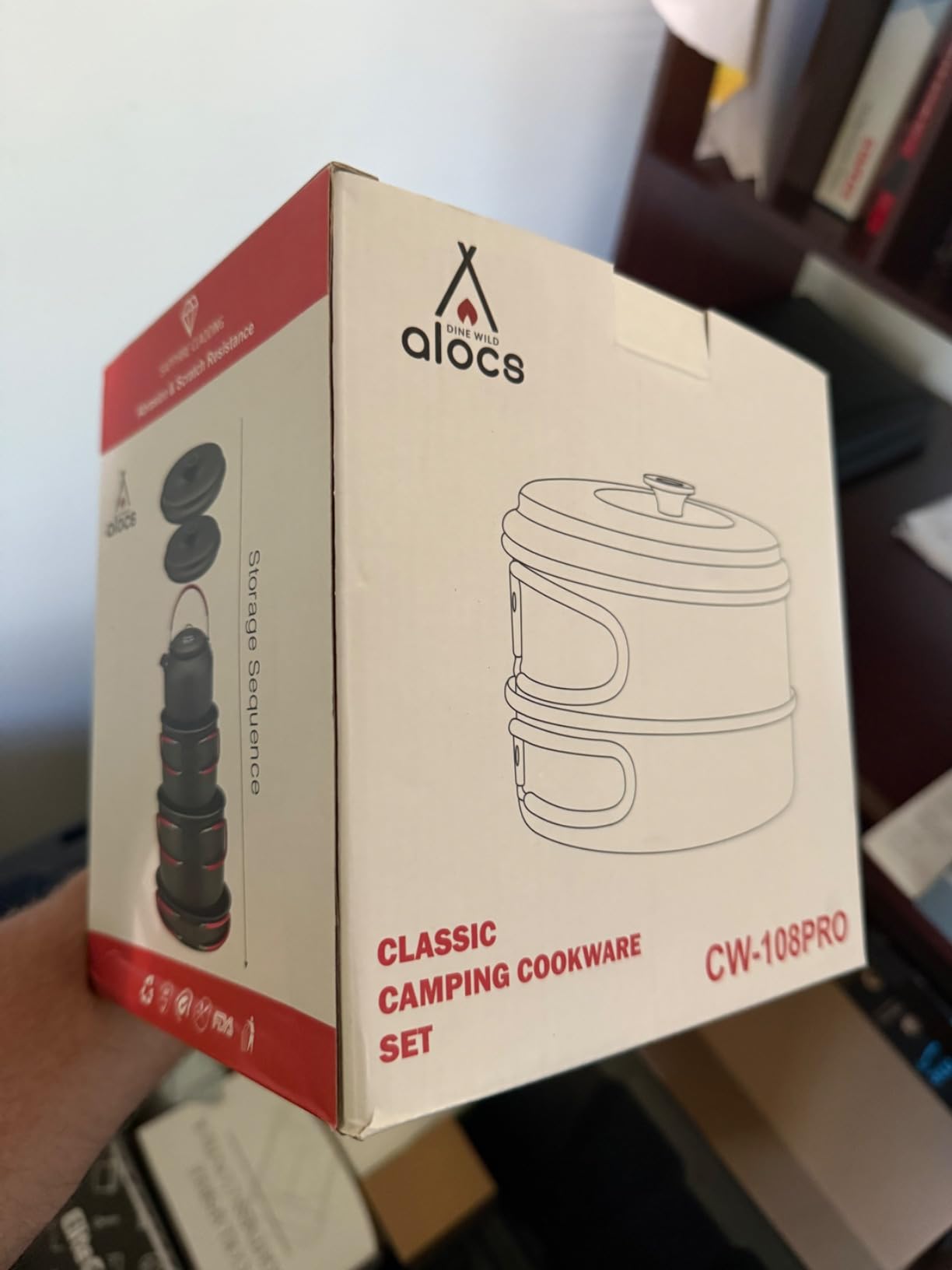 Alocs Hard Anodized Aluminum Camping Cookware Set - Compact Pots and Pans with Mesh Bag customer photo 2