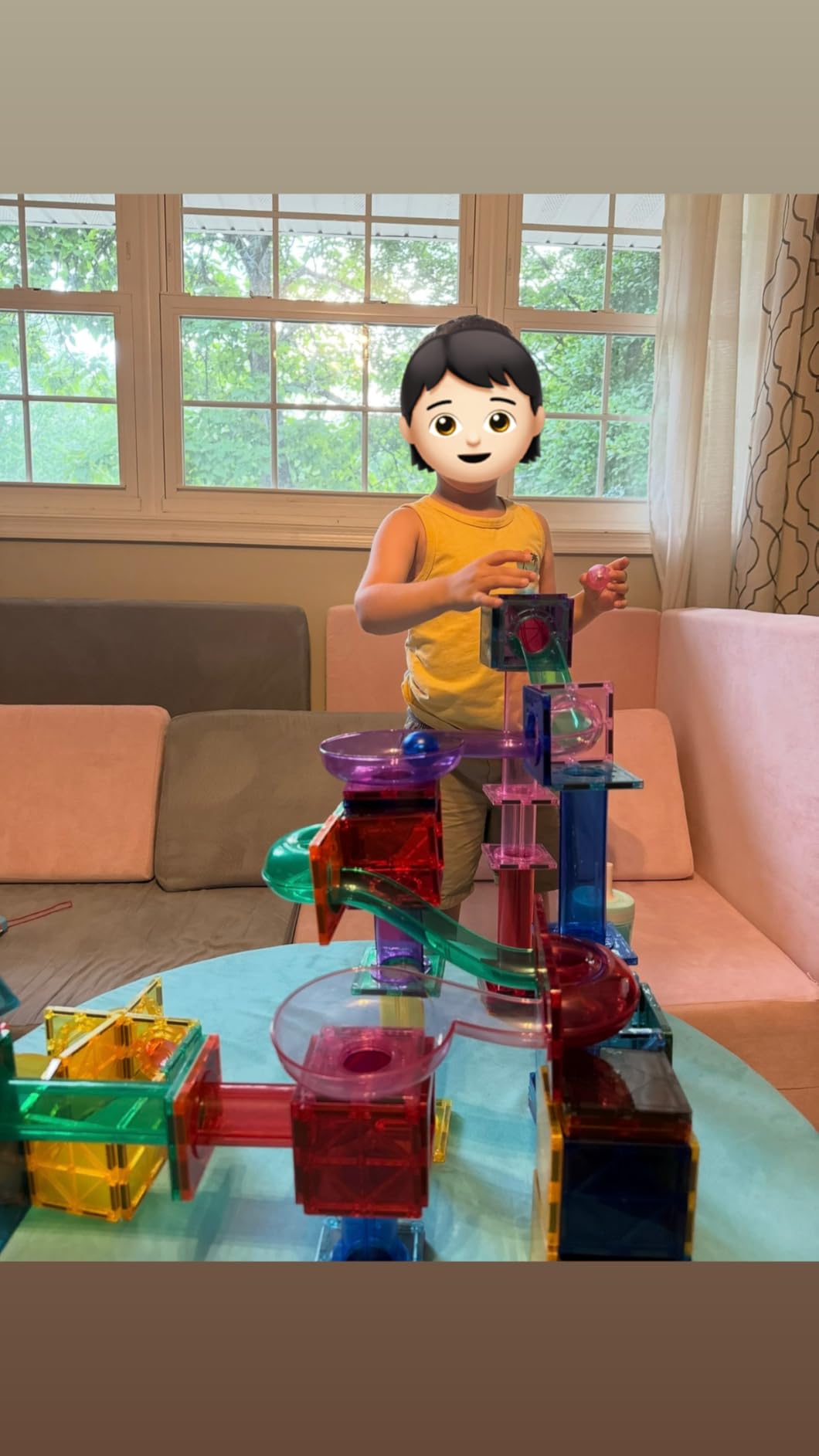 PicassoTiles 100pc Magnetic Marble Run Set with Racing Track Tiles Funnels Curved Slopes and Steel Balls for Kids STEM Construction Indoor Learning Toy that Promotes Focus and Problem Solving PTG100 customer photo 2