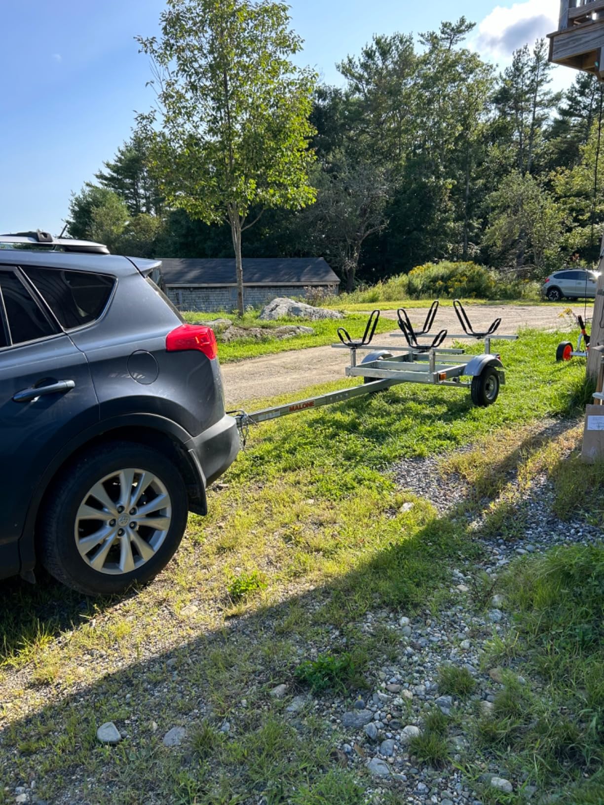Malone MPG586XJ EcoLight 2 Kayak Trailer with 2 J-Rack Kayak Carriers | 14' / 400 lbs Capacity | Fully Submersible | Marine Grade Galvanized Steel Construction customer photo 1
