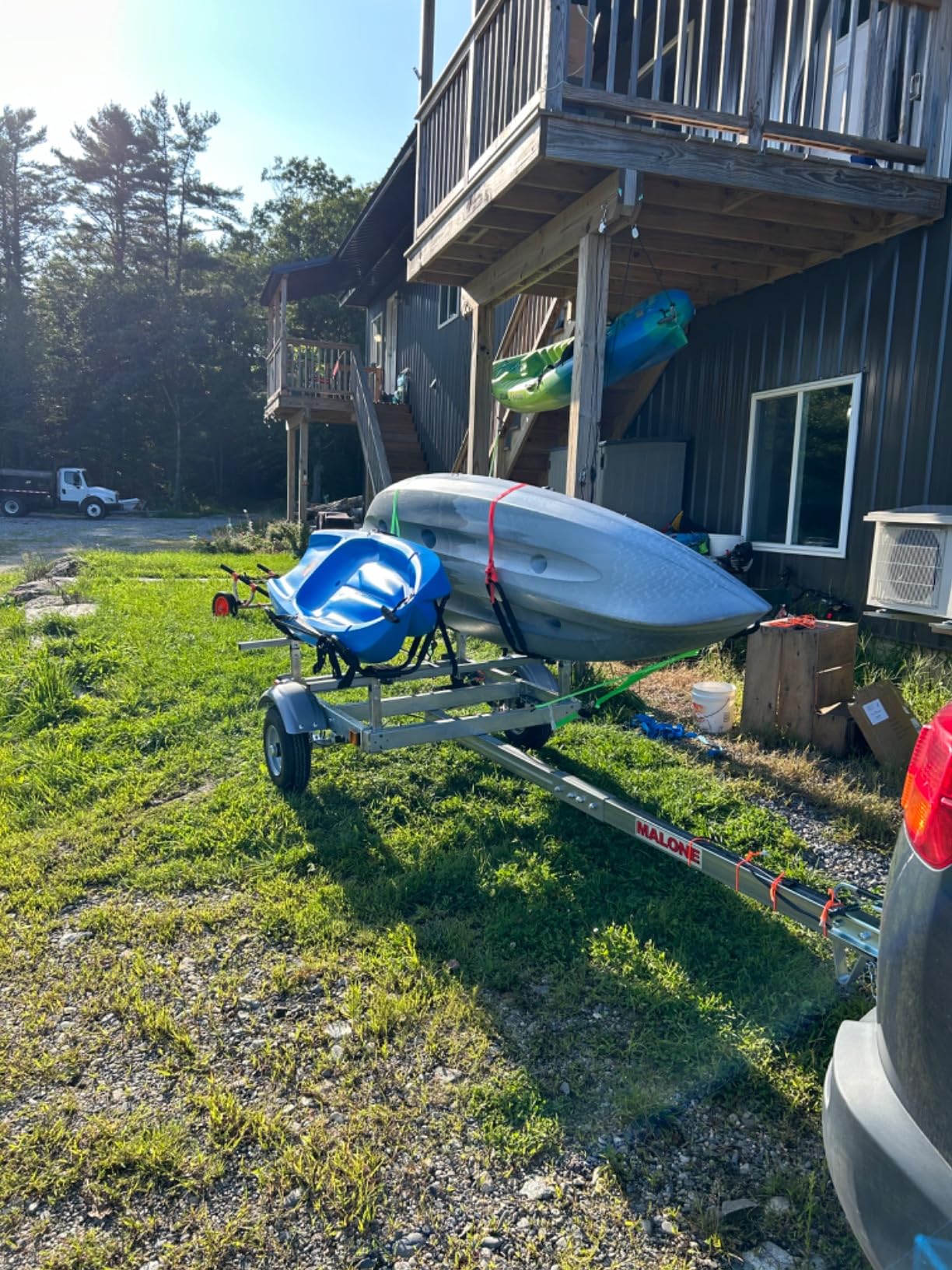 Malone MPG586XJ EcoLight 2 Kayak Trailer with 2 J-Rack Kayak Carriers | 14' / 400 lbs Capacity | Fully Submersible | Marine Grade Galvanized Steel Construction customer photo 2