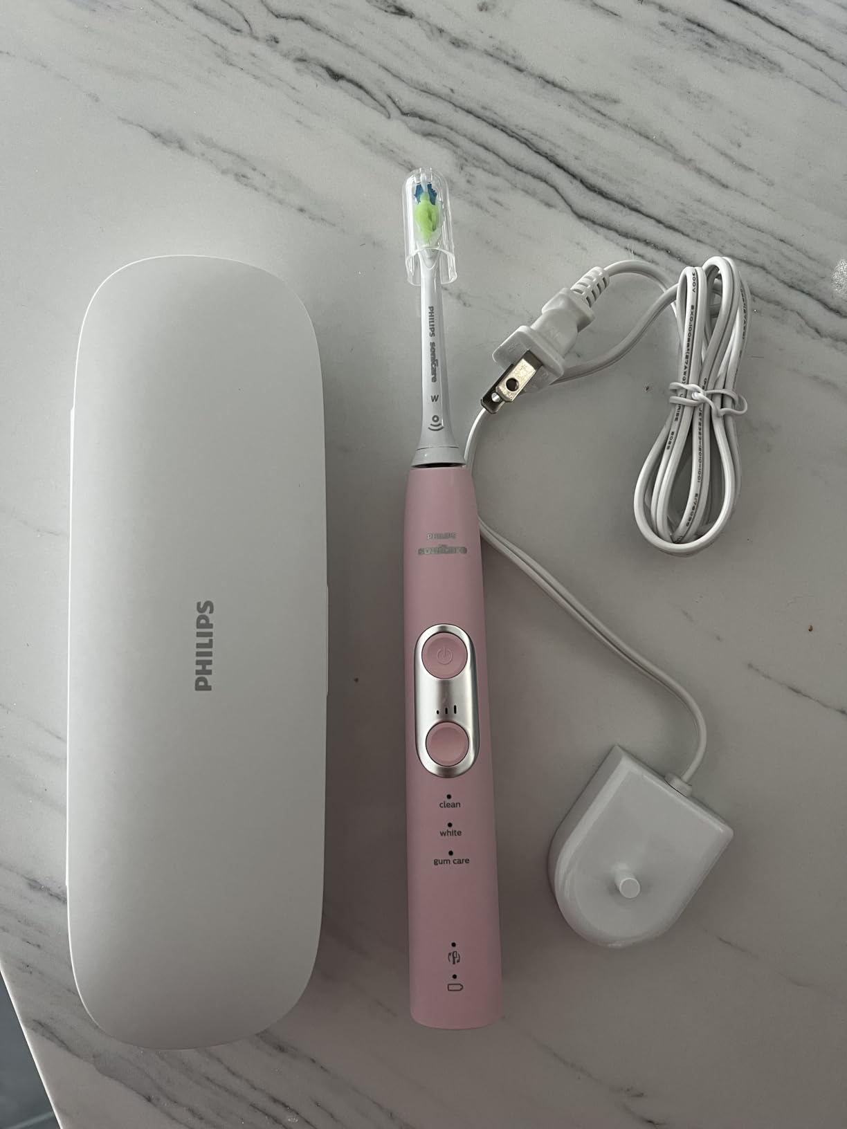 ProtectiveClean 6500 Rechargeable Electric Toothbrush, with Pressure Sensor, 3 Cleaning Modes, SmarTimer and QuadPacer, 14-Day Battery Life, Charging Travel Case, Navy Blue, HX6462/07 customer photo 2