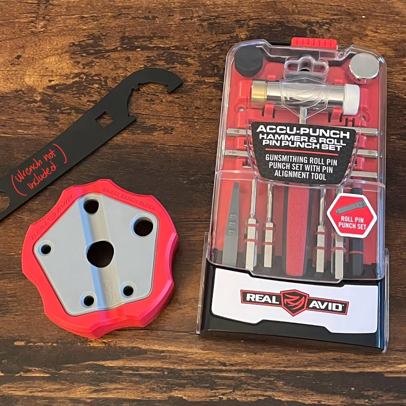 Real Avid Roll Pin Punch Set & Hammer + Non-Slip Magnetic Bench Block | 10 Nickel-Plated Steel Roll Pin Punches, 4 Interchangeable Hammer Heads - Brass, Steel, Ruber, Nylon & Non-Marring Bench Block customer photo 1