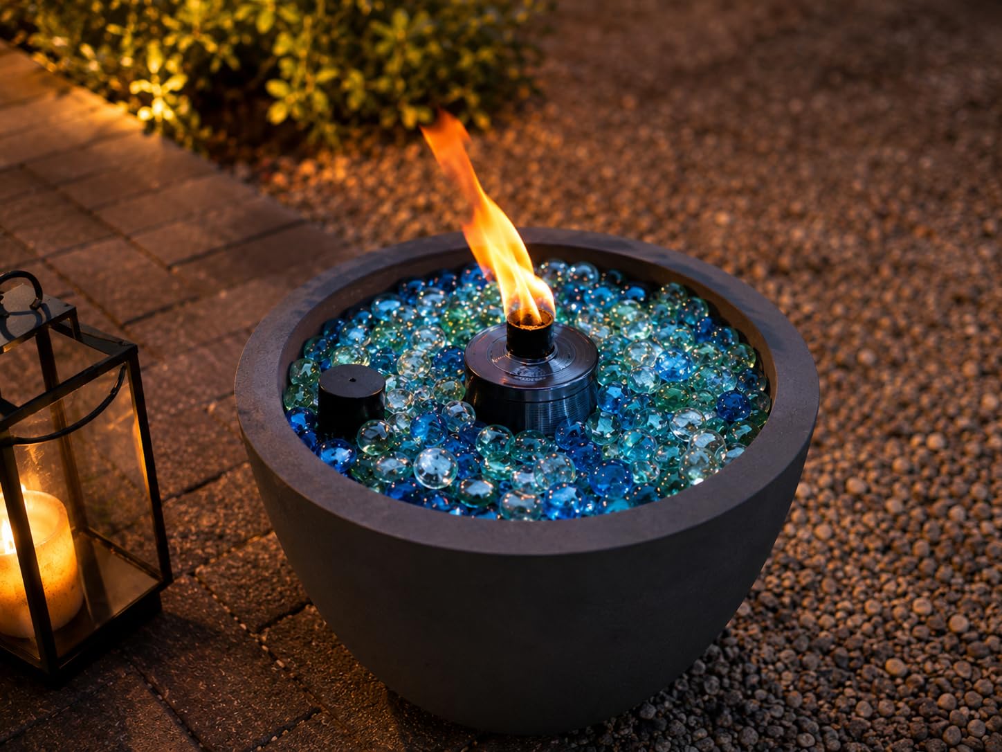 Kante 18 Inch Dia Round Concrete Planter, Indoor Outdoor Large Plant Pot with Drainage Hole customer photo 1