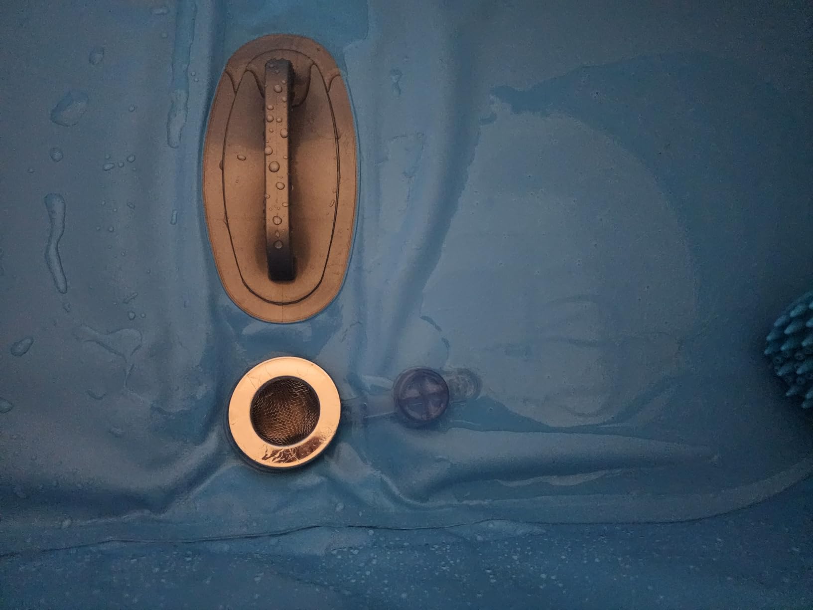 Furesh Little Dipper Dog Bath Tub and Wash Station for Bathing Shower and Grooming, Elevated Foldable and Portable, Indoor and Outdoor, for Small and Medium Size Dogs, Cats and Other Pet (Blue) customer photo 2