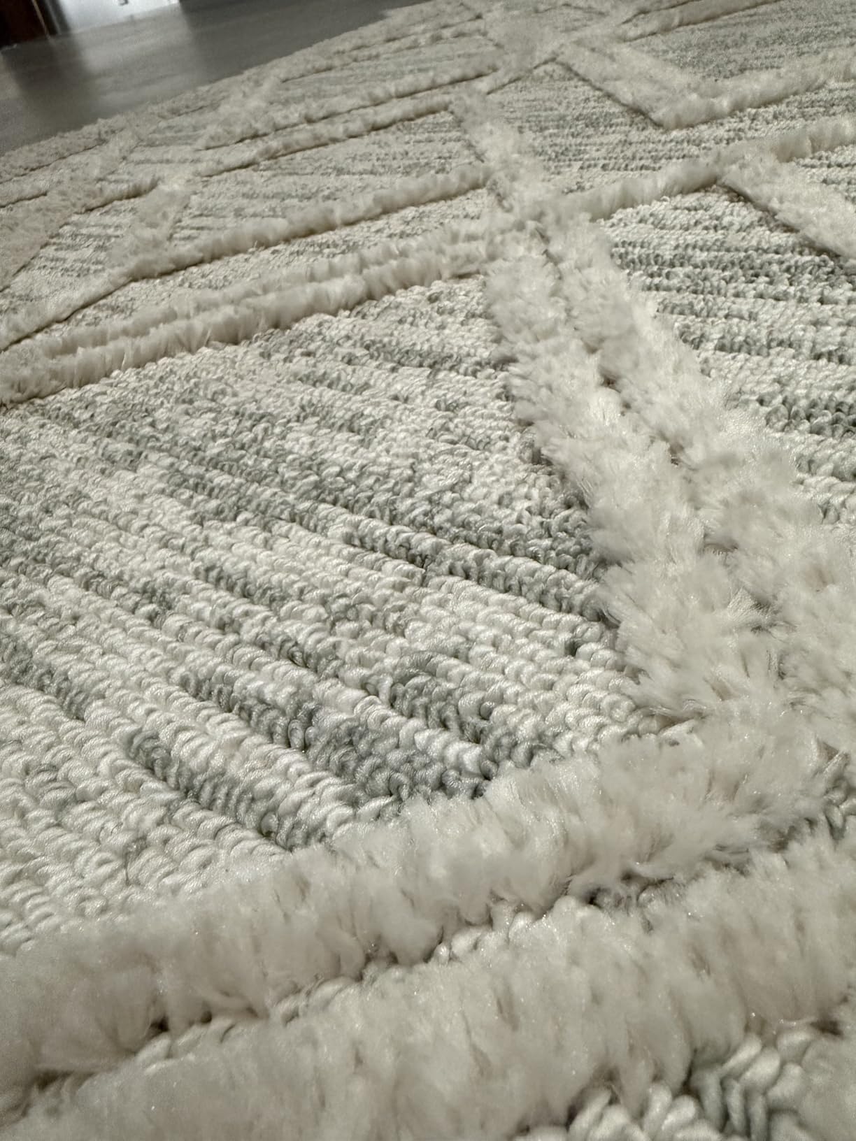 nuLOOM 7x9 Ansley Moroccan Tassel Area Rug, Light Grey, High-Low Textured Bohemian Design, Plush High Pile, Stain Resistant, For Bedroom, Living Room, Hallway, Entryway customer photo 1