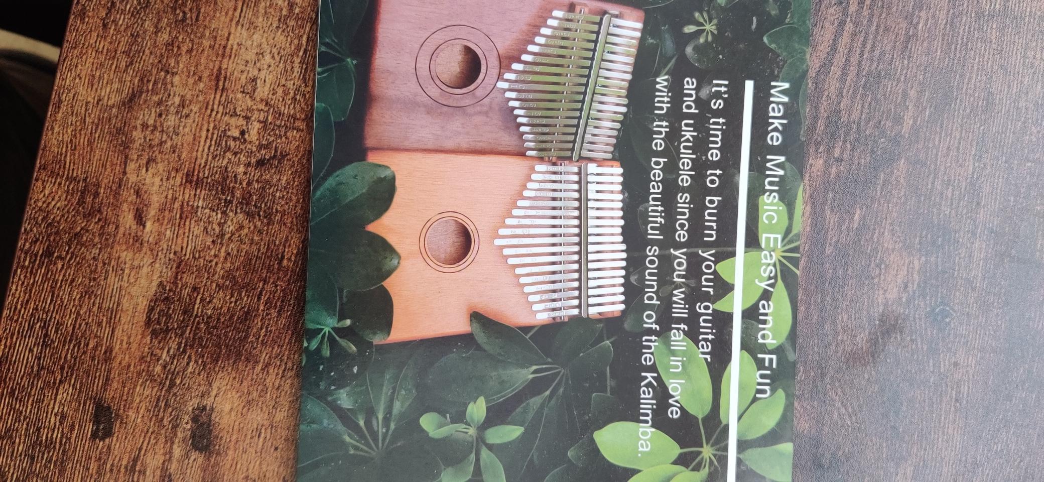MIFOGE Kalimba Thumb Piano 17 Keys with Mahogany Wood, Mbira, Finger Piano Built-in Waterproof Protective Box, Easy to Learn Portable Musical Instrument, Gift for Beginners (Mahogany) customer photo 2