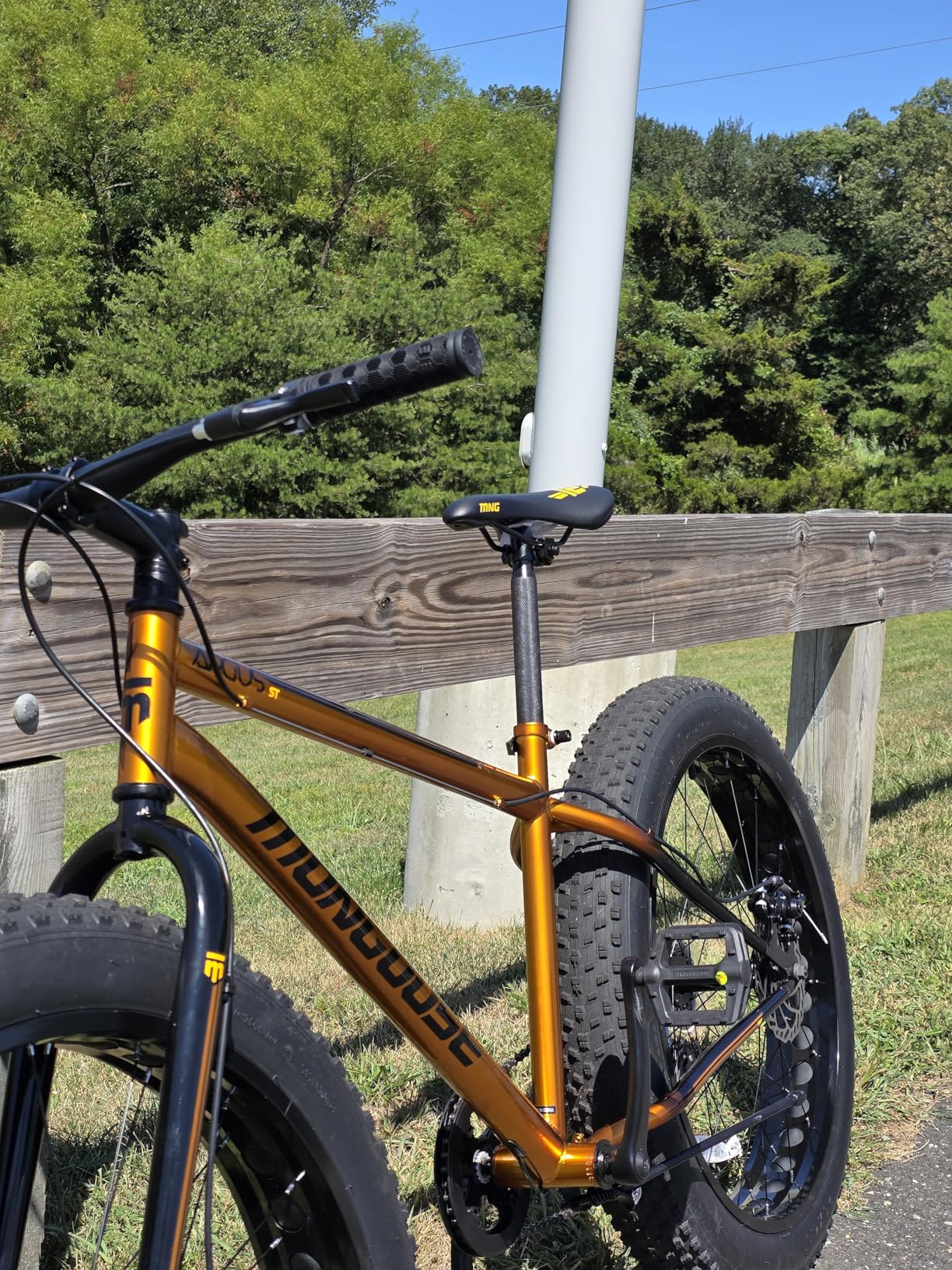Mongoose Argus Trail Fat Tire Mountain Bike, 20, 24 or 26 Inch Bike for Kids and Adults, 7 or 16 Speed, Aluminum or Steel Frame, Knobby Mountain Fat Tires, Mechanical Disc Brakes customer photo 2