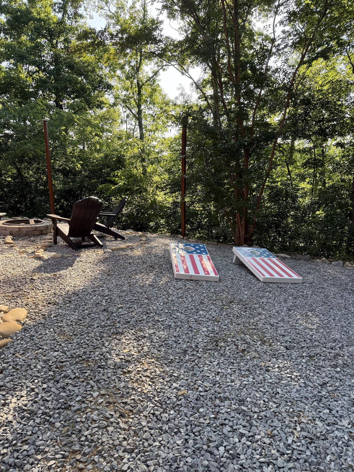 GoSports 4 x 2 ft All Weather Cornhole Boards - American Flag, Red, or Blue - Includes 8 Bean Bags & Rules customer photo 1