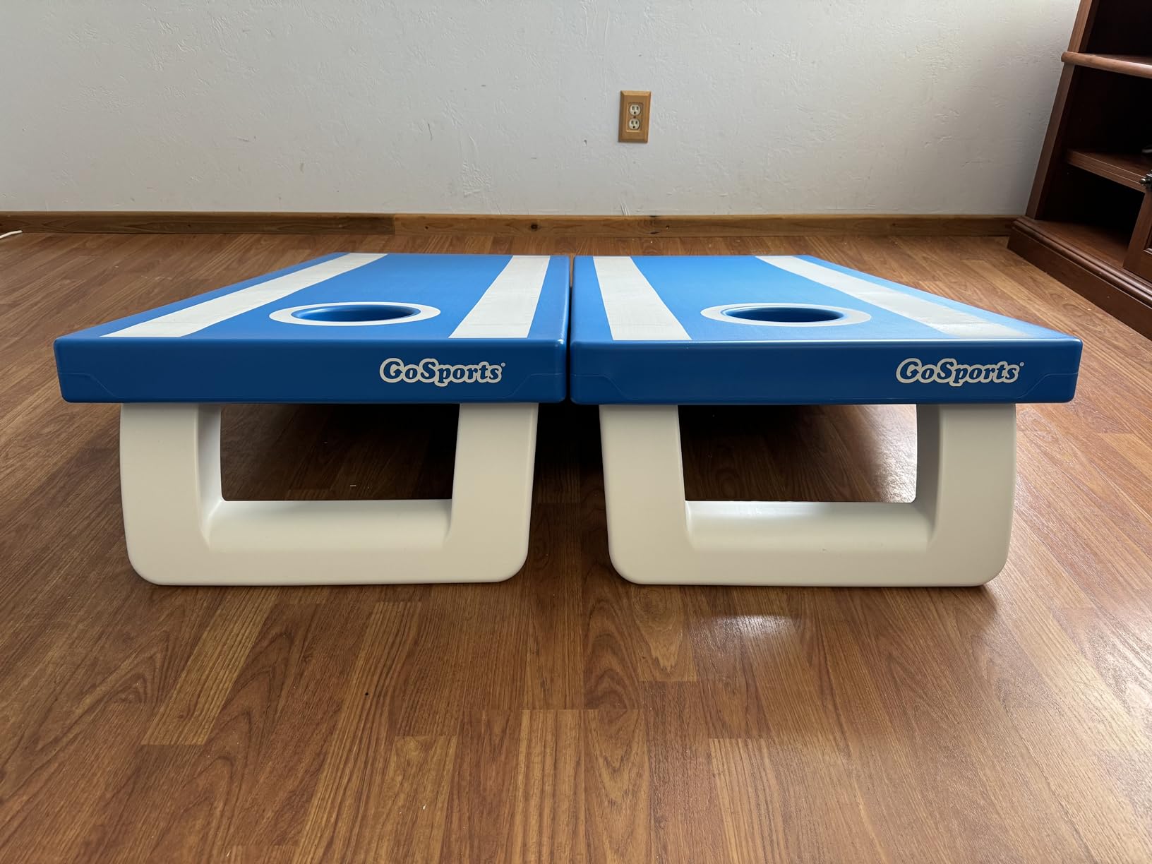 GoSports 4 x 2 ft All Weather Cornhole Boards - American Flag, Red, or Blue - Includes 8 Bean Bags & Rules customer photo 2