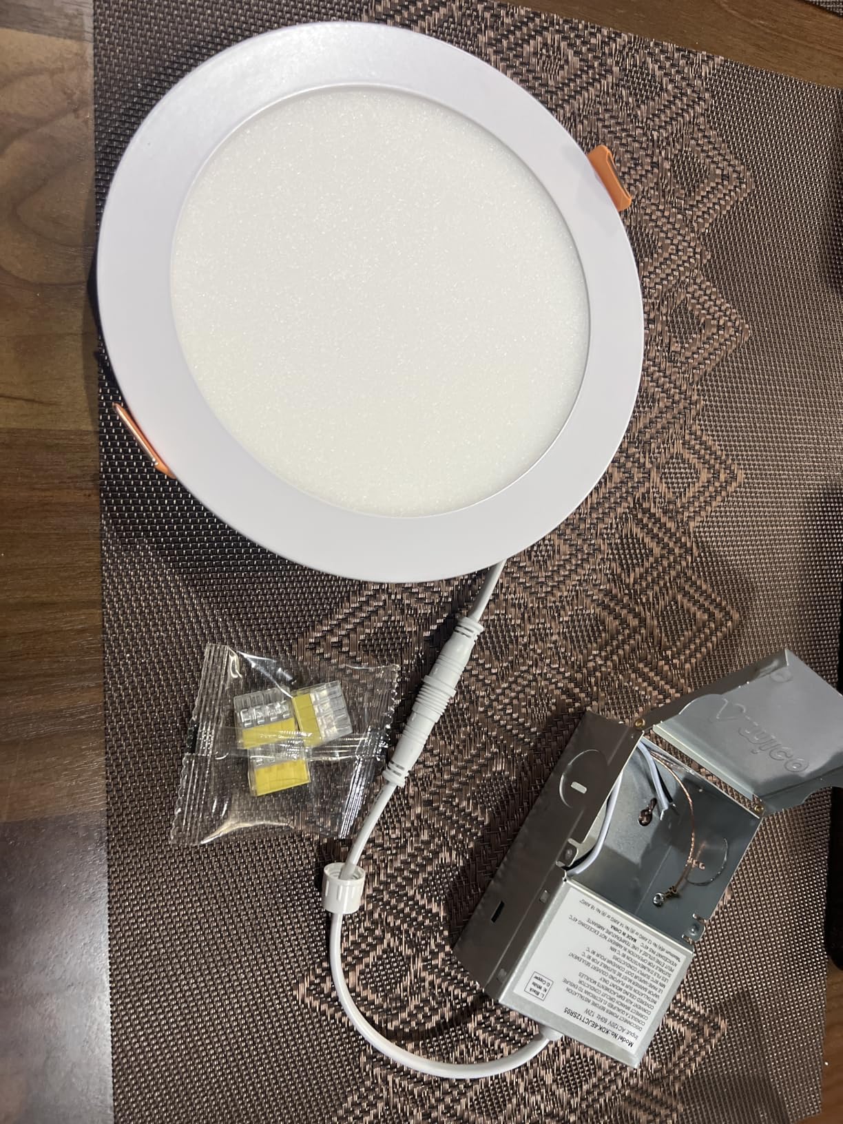 Amico 12 Pack 6 Inch 5CCT Ultra-Thin LED Recessed Ceiling Light with Junction Box, 1050LM Brightness, Dimmable Canless Wafer Downlight, 12W, ETL&FCC customer photo 2