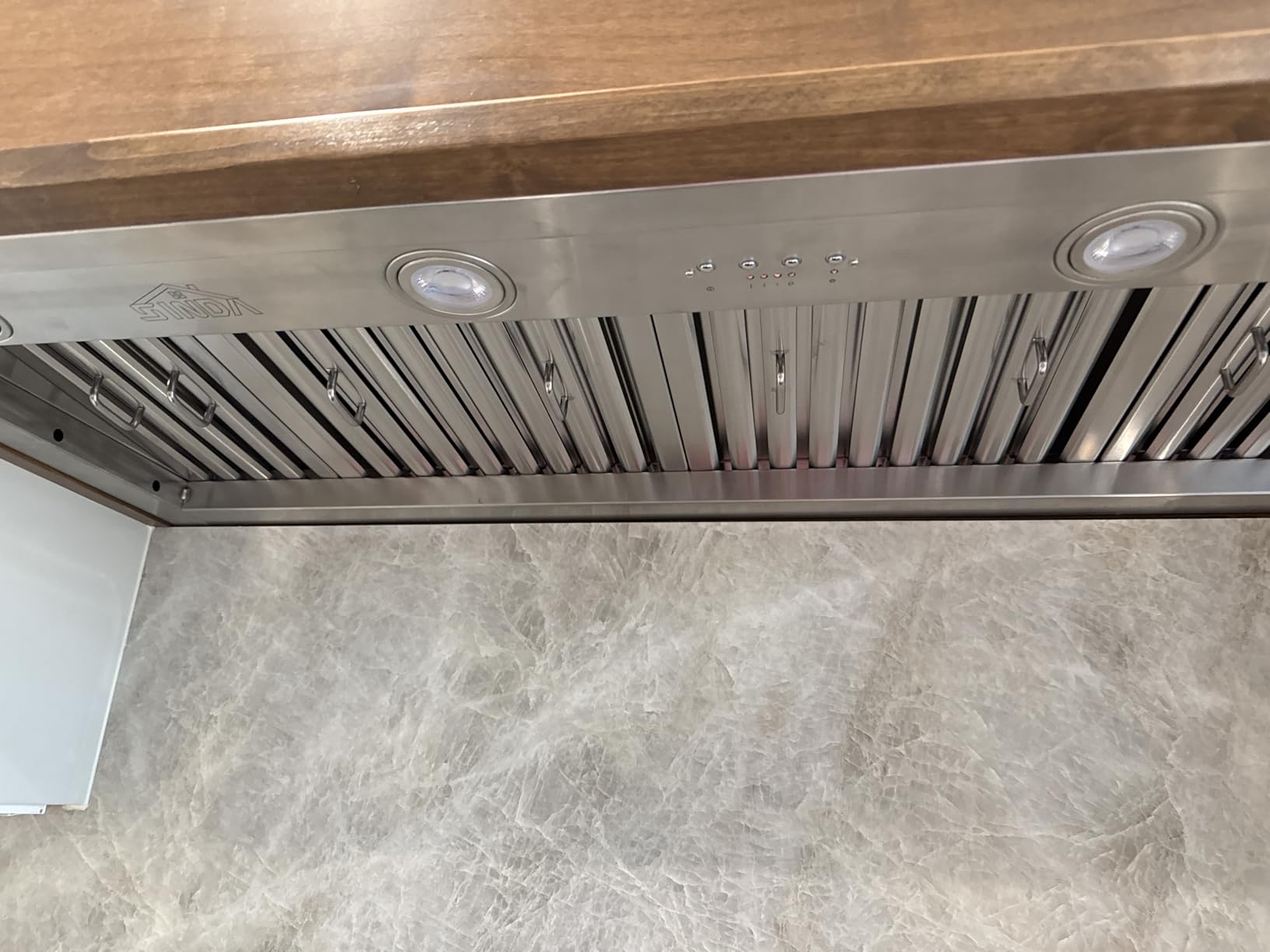 SINDA 48 inch Built-in/Insert Range Hood 1150 CFM, Stainless Steel Under Cabinet Range Hood Kitchen Vent Hood with Liner and SINDA Internal Motor, 4-Speed Fan, Adjustable Lights, Baffle Filter customer photo 1
