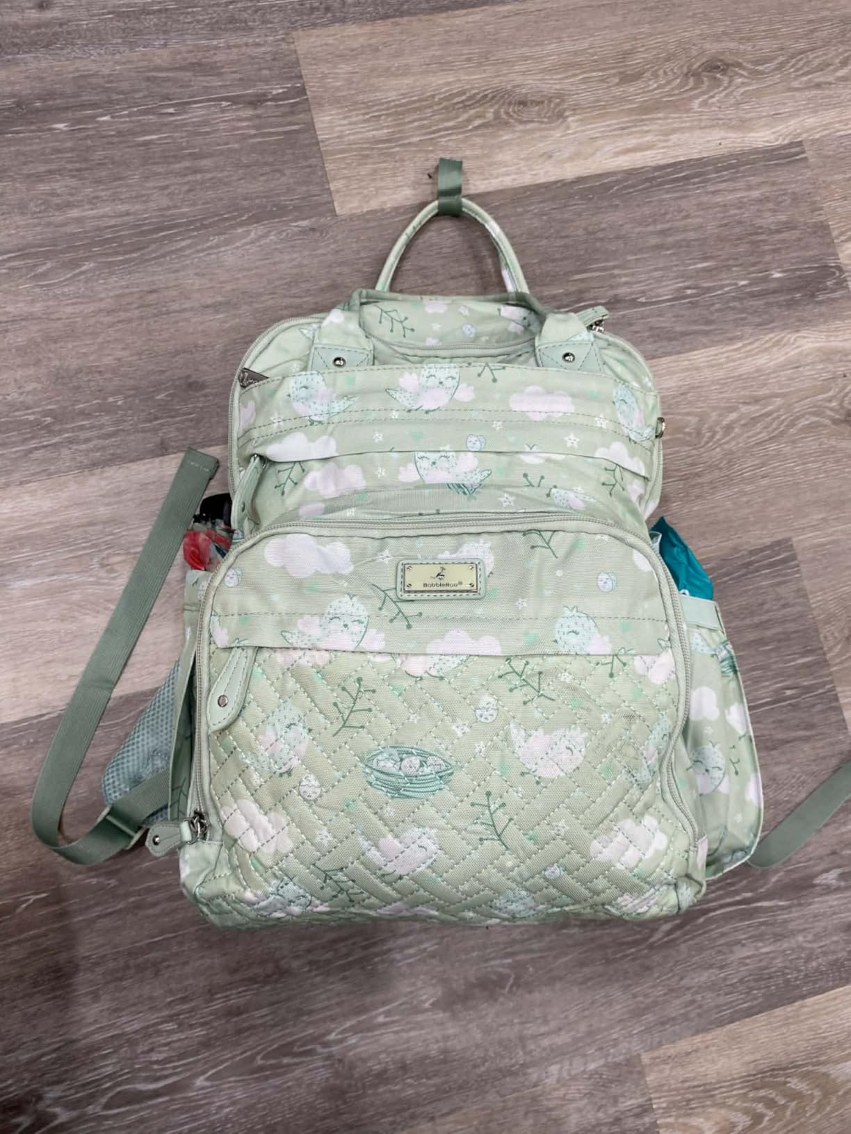 BabbleRoo Diaper Bag Backpack - Baby Essentials Travel Tote - Multi Function Water Resistant Diaper Bag, Travel Essentials Baby Bag with Changing Pad, Stroller Straps & Pacifier Case - Unisex, Black customer photo 2