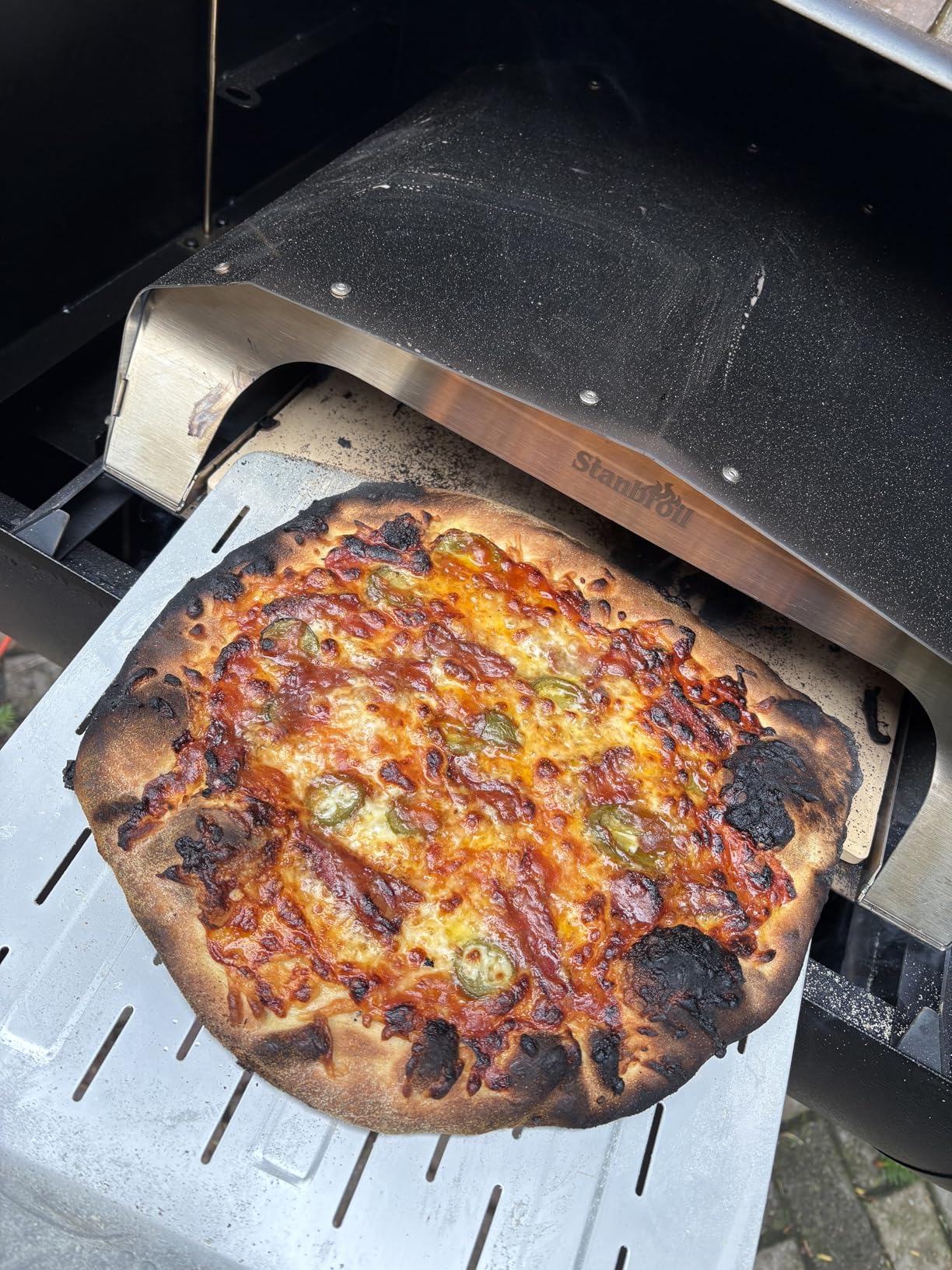 Stanbroil Wood Fired Pizza Oven Attachment Pizza Maker for Traeger, Pit Boss, Camp Chef, Green Mountain Grills, Z Grills, Smokin Brothers Pellet Grills, Silver customer photo 1
