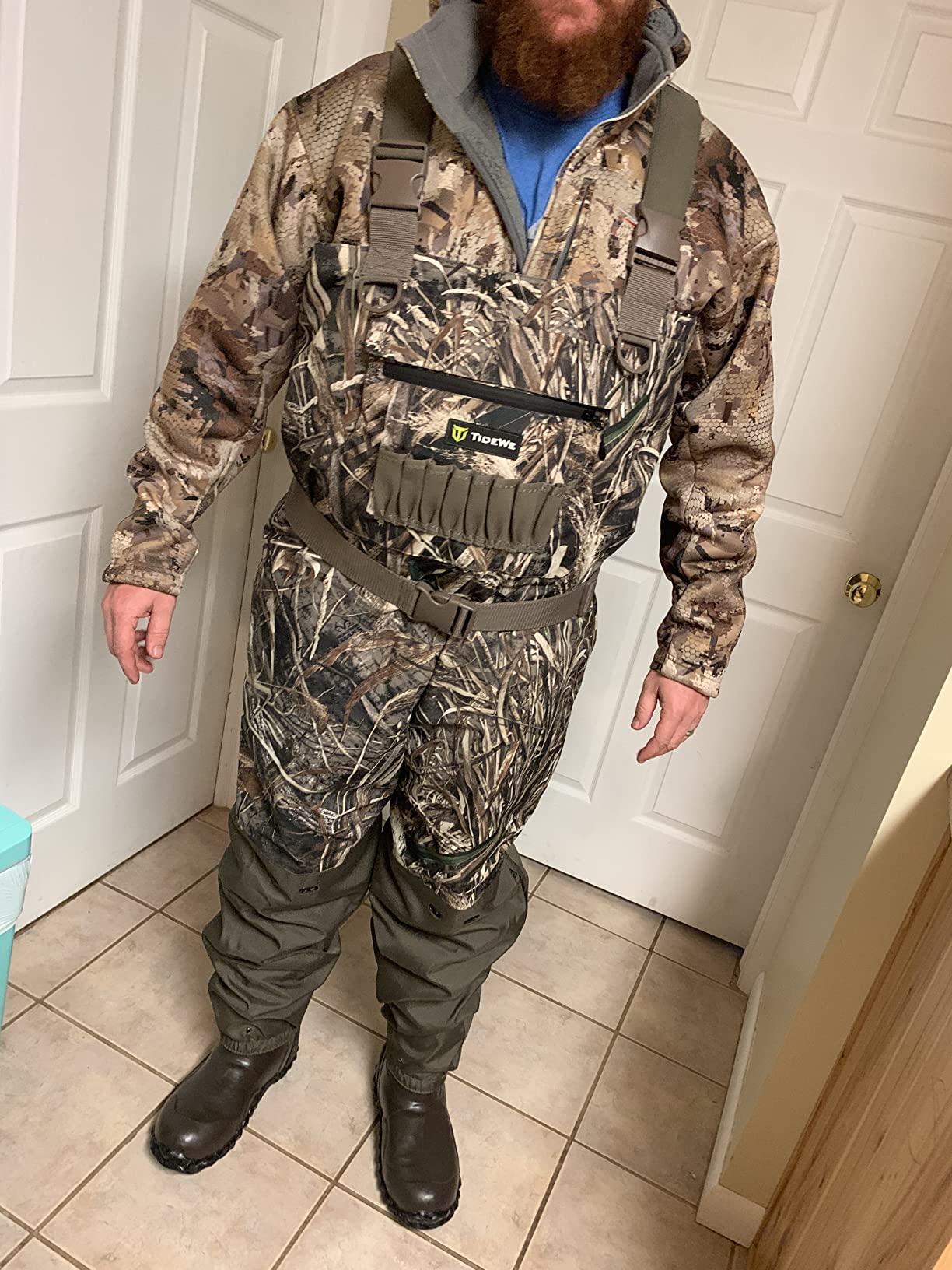 TIDEWE Breathable Chest Wader, 1200G Insulation Waterproof Hunting Wader with Steel Shank Boots & 120G Insulated Liner customer photo 1