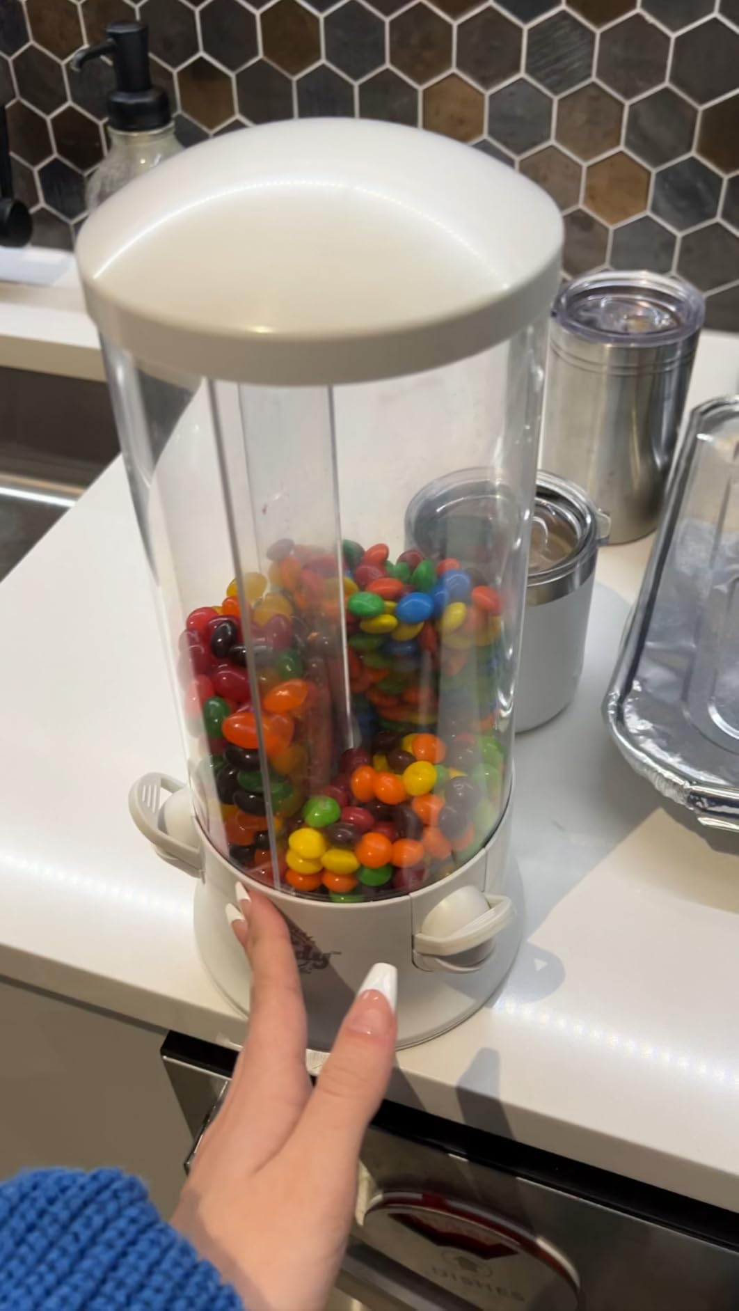 Handy Gourmet Original Triple Candy Machine-Fun Candy & Nut Dispenser-New & Improved (Pearl White), Standard (JB8450PWHI) customer photo 1