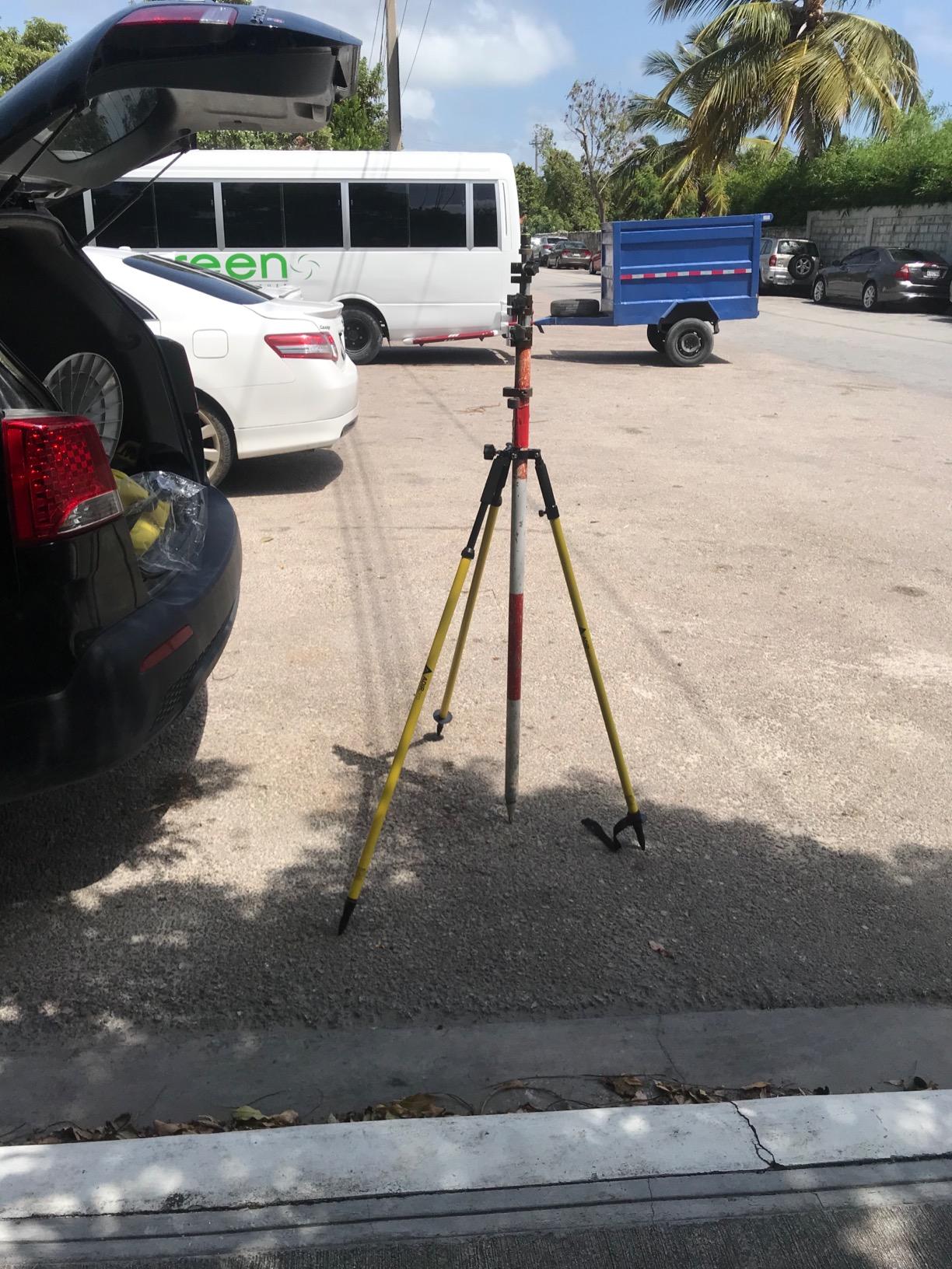 AdirPro Aluminum Prism Pole Tripod | Adjustable Range Pole Tripod with Quick-Release Clamp | for Survey Pole, Rover Rod, GPS & GNSS RTK | Total Station Surveying | Fluorescent Green customer photo 1