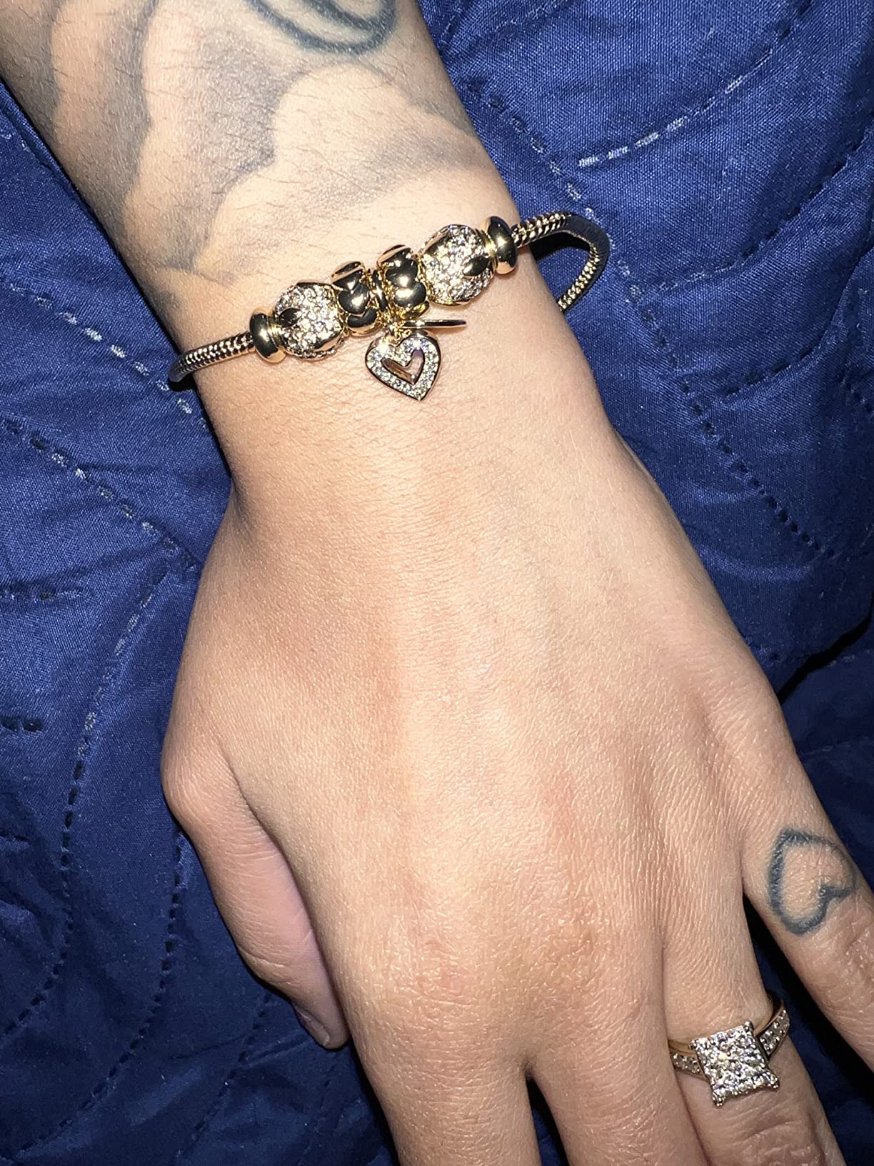 14K Gold Plated Charm Bracelet for Women, Women's Charm Symbol Bracelets, Gifts for Mother's Day, Mom, Her, Wife customer photo 1