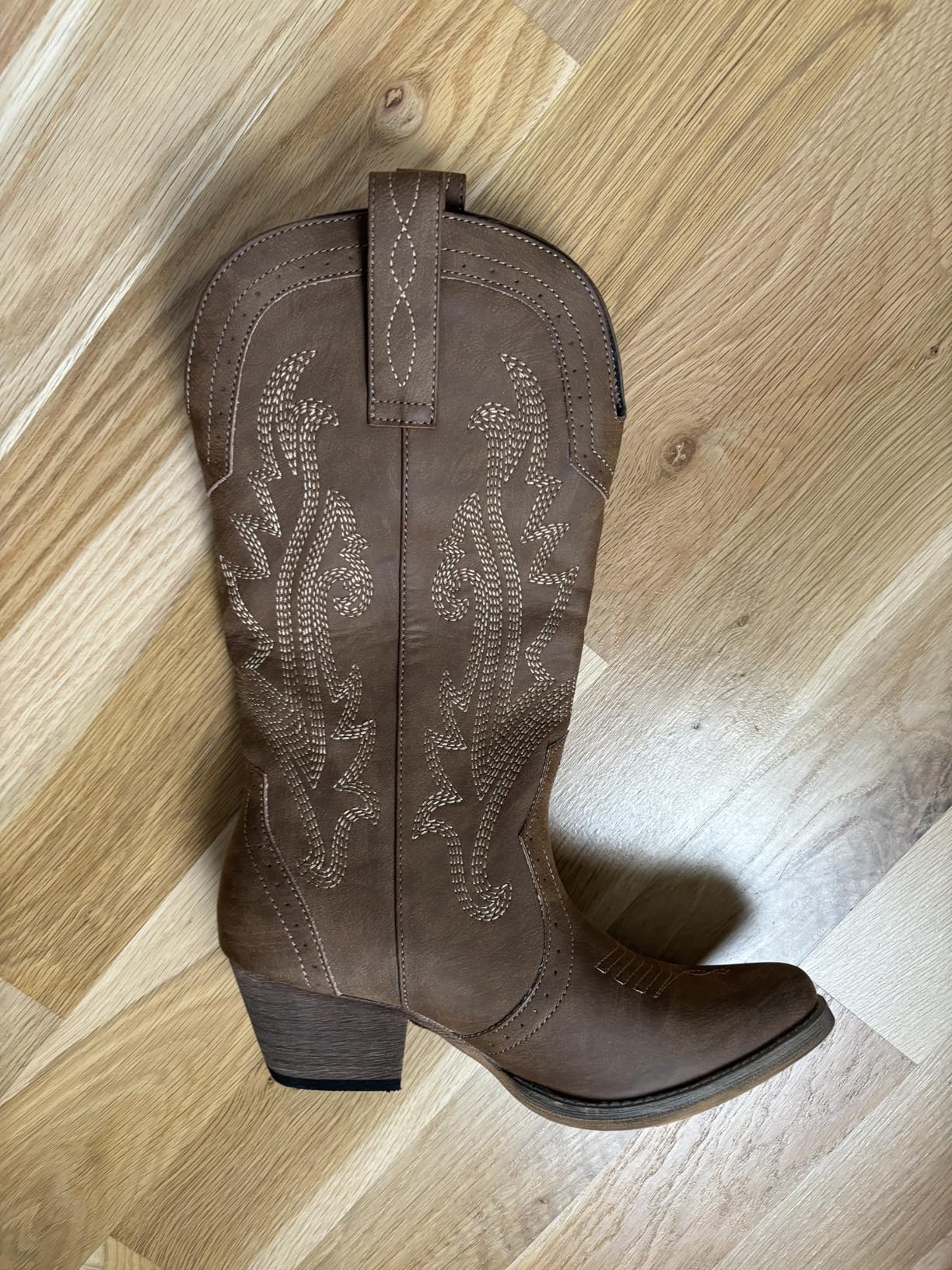 HISEA Rollda Cowboy Boots for Women, Cowgirl Boots, Comfortable Western Boots with Pointed Toe Stitched Embroidery for Country Concert Dancing Wedding Traveling Daily Outfits customer photo 1